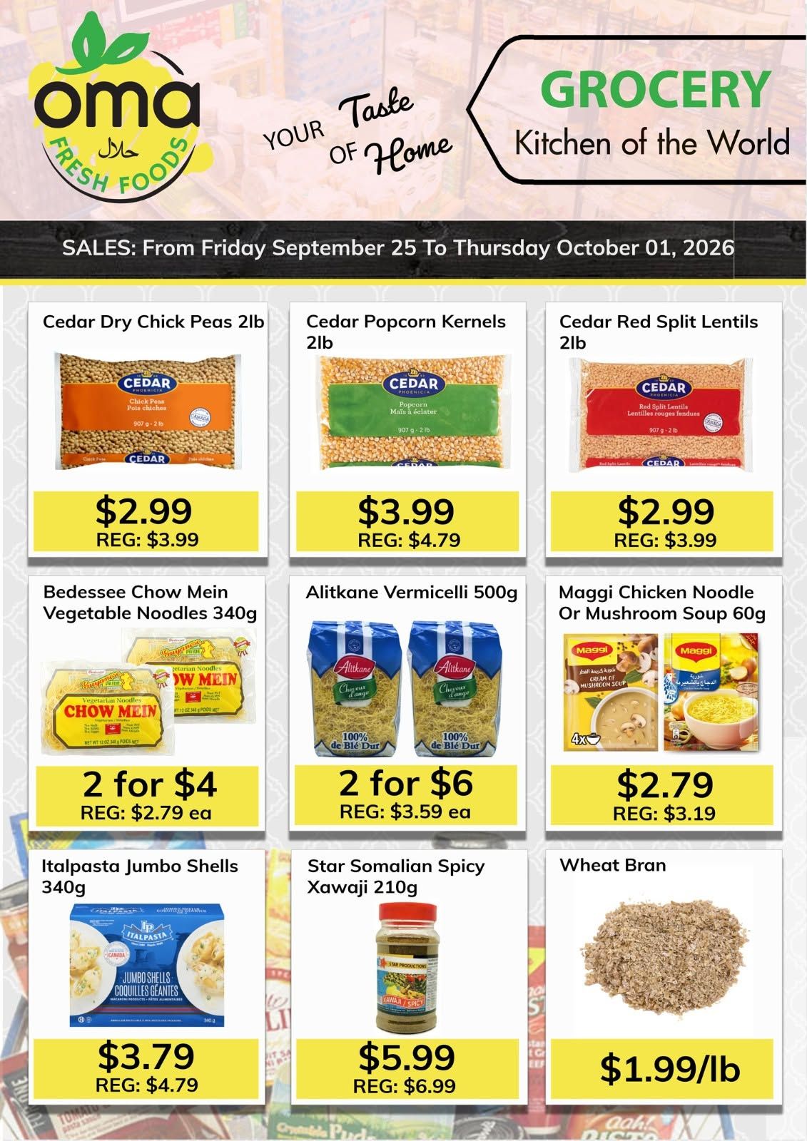 Oma Fresh Foods Flyer September 25 to October 1