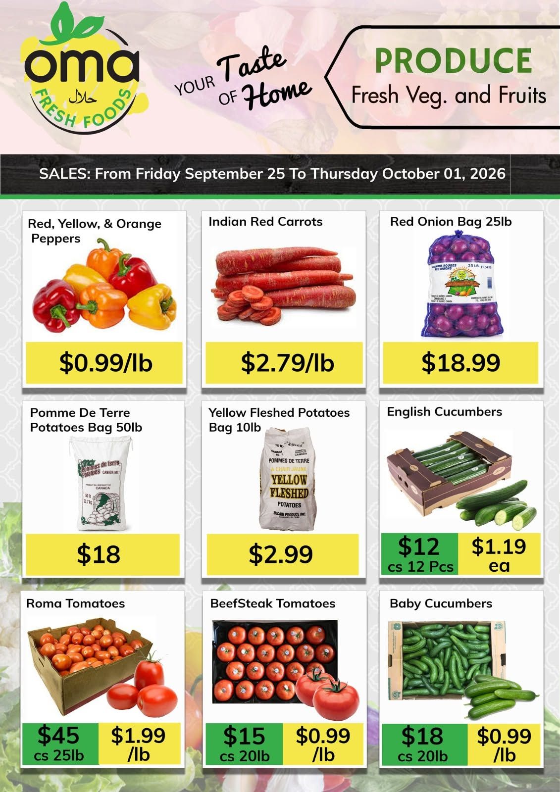 Oma Fresh Foods Flyer September 25 to October 1