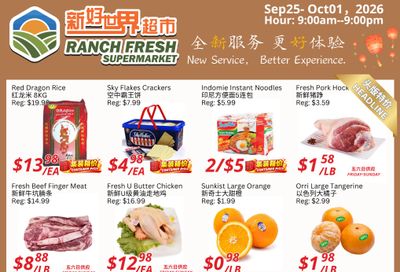 Ranch Fresh Supermarket Flyer September 25 to October 1