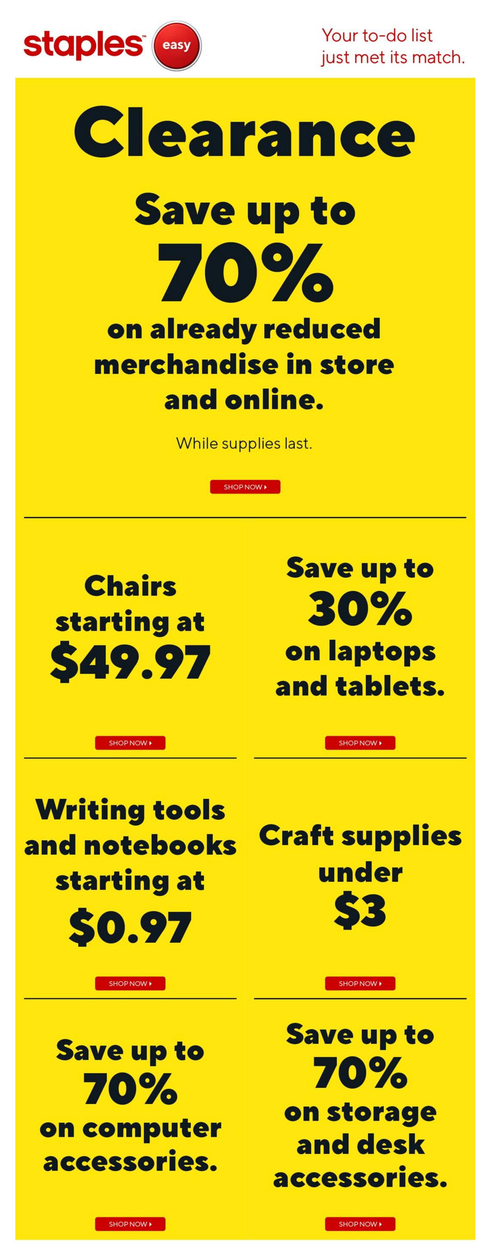 Staples Flyer September 25 to October 1
