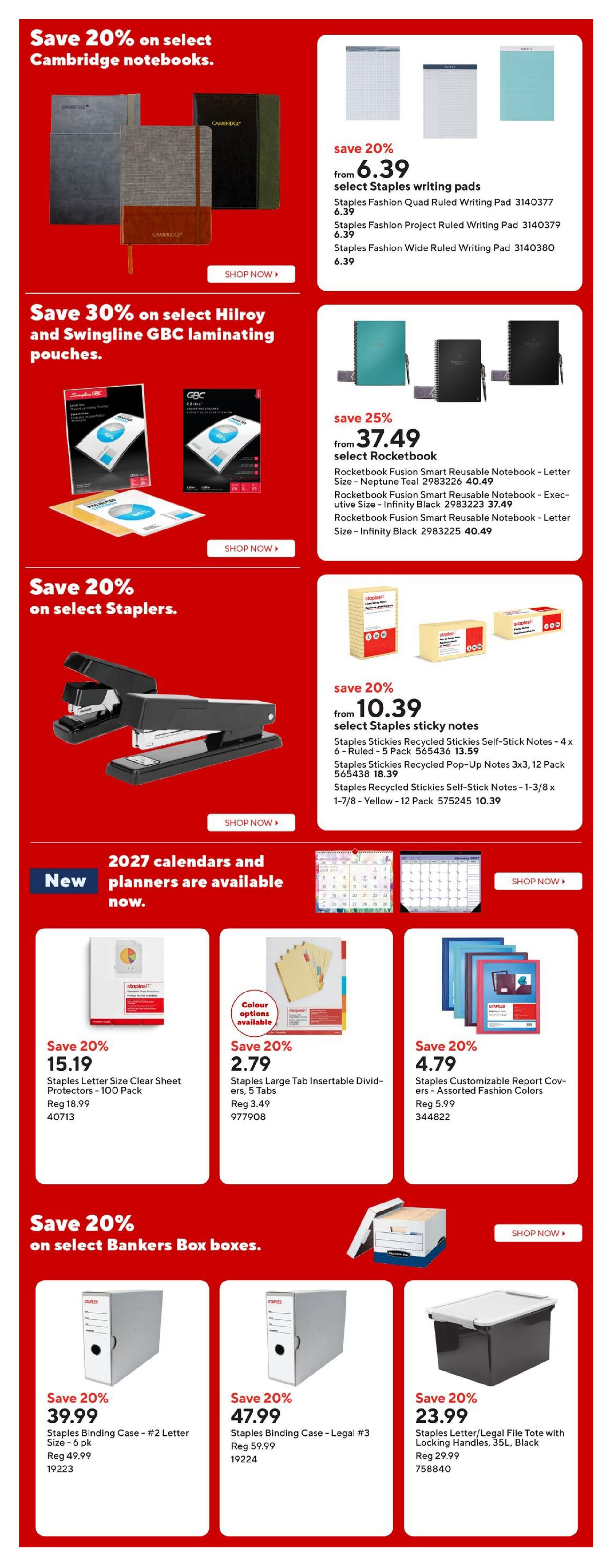Staples Flyer September 25 to October 1