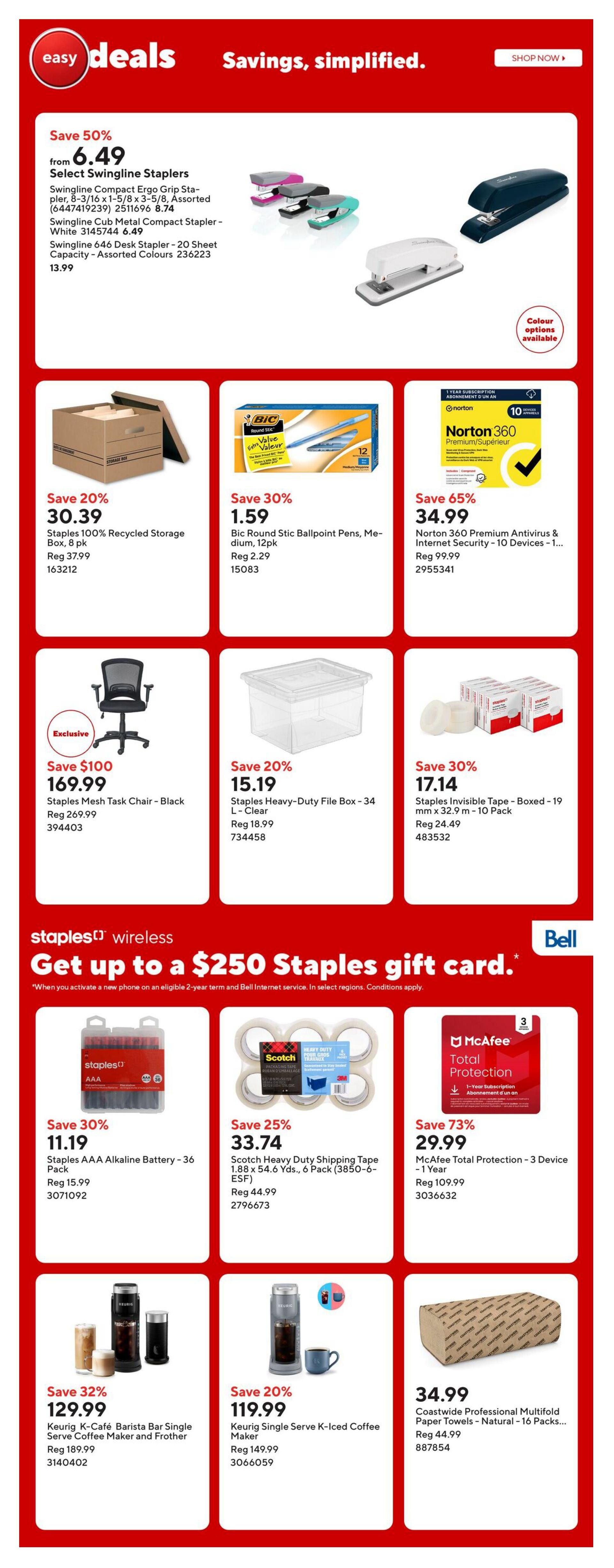 Staples Flyer September 25 to October 1