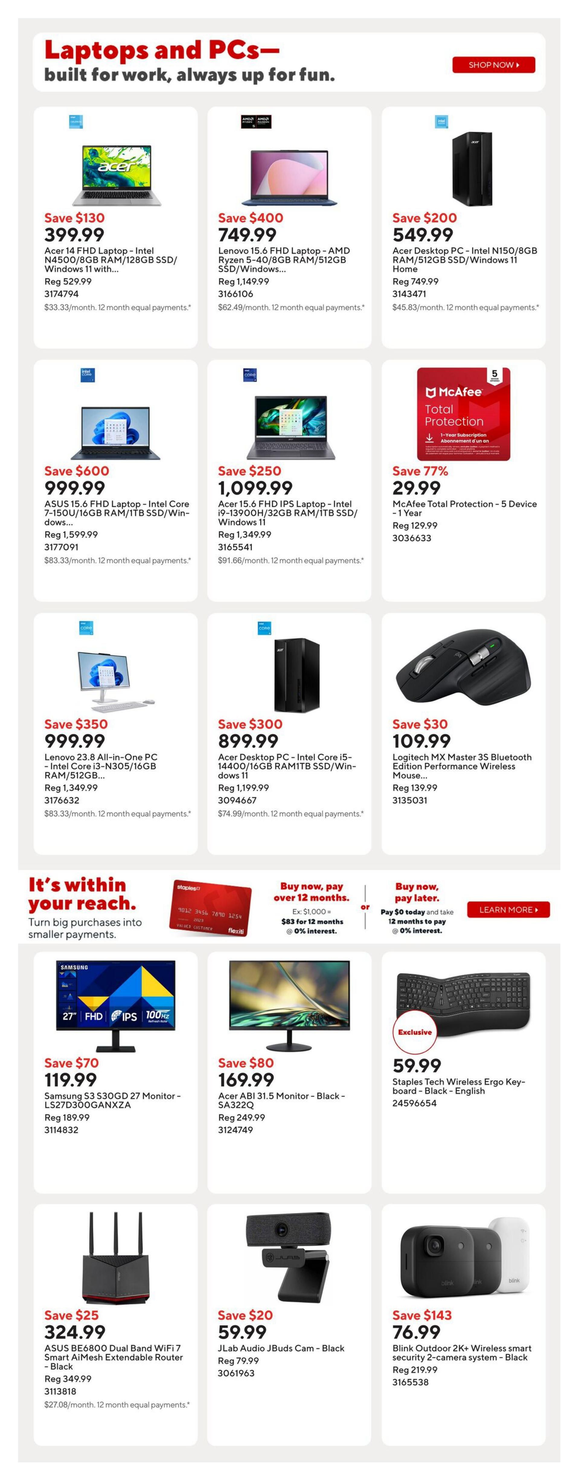Staples Flyer September 25 to October 1