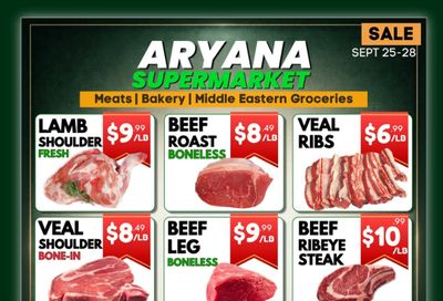 Aryana Supermarket (Kitchener) Flyer September 25 to 28