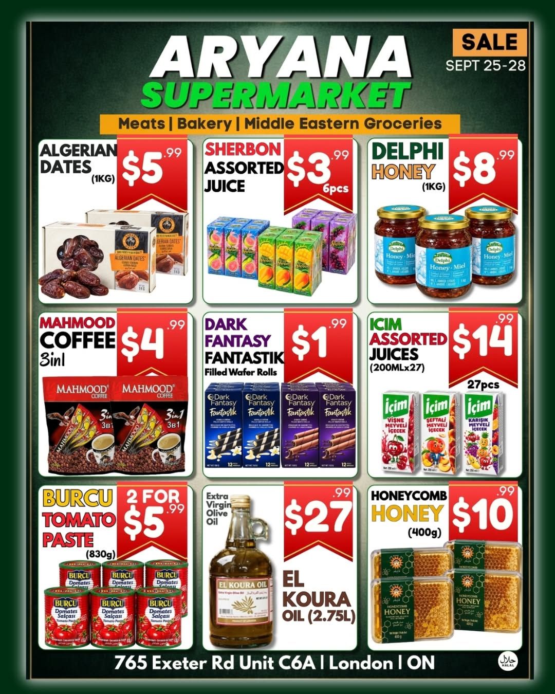 Aryana Supermarket (London) Flyer September 25 to 28 