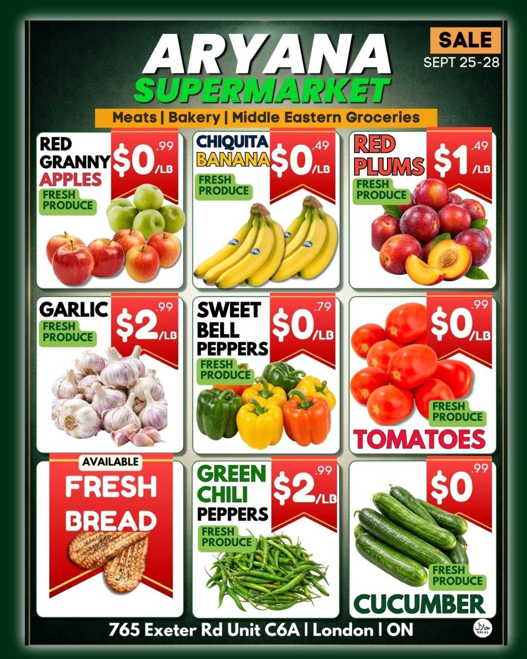 Aryana Supermarket (London) Flyer September 25 to 28 