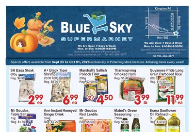 Blue Sky Supermarket (Pickering) Flyer September 25 to October 1
