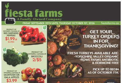 Fiesta Farms Flyer September 25 to October 1