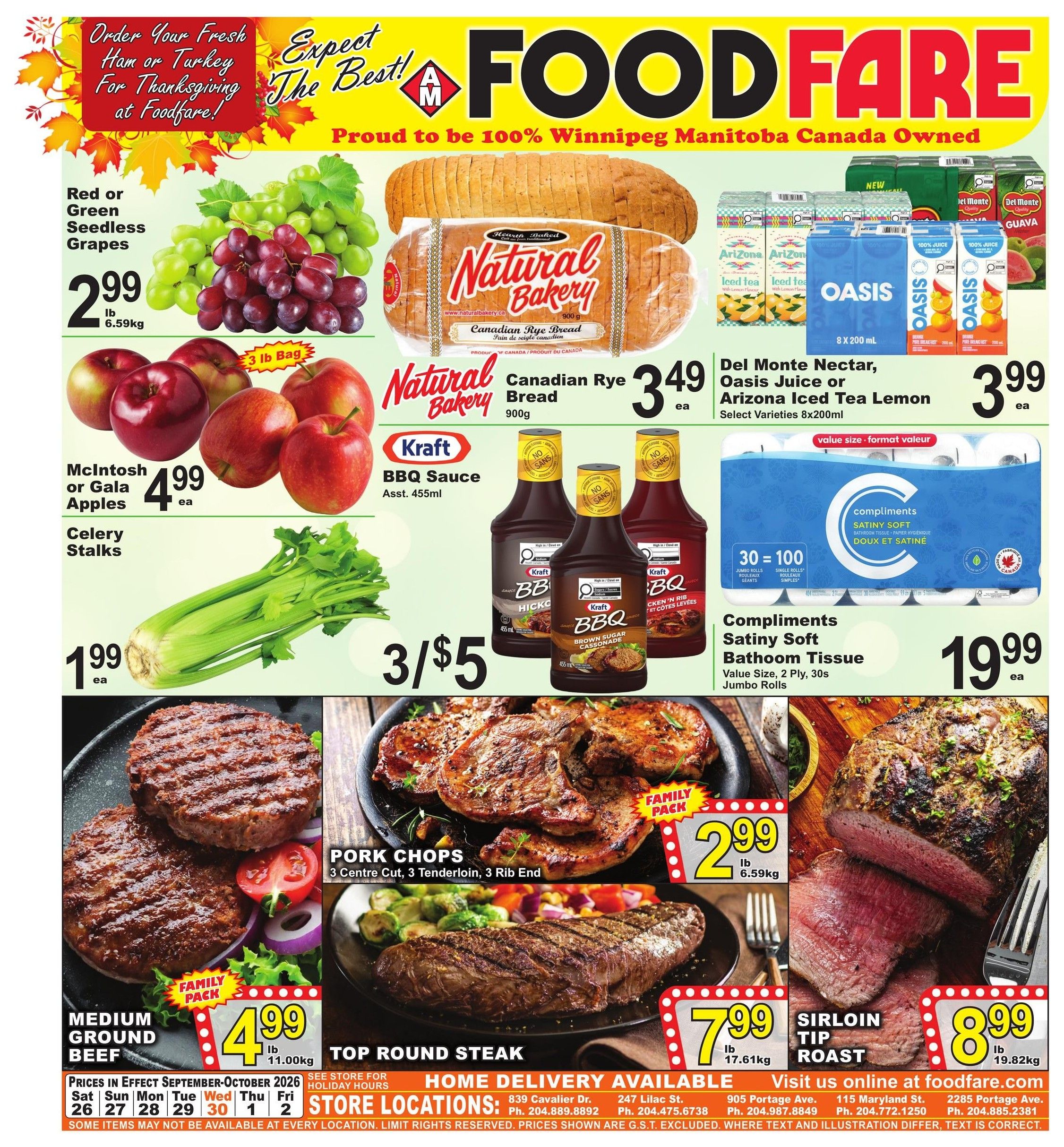 Food Fare Flyer September 26 to October 2