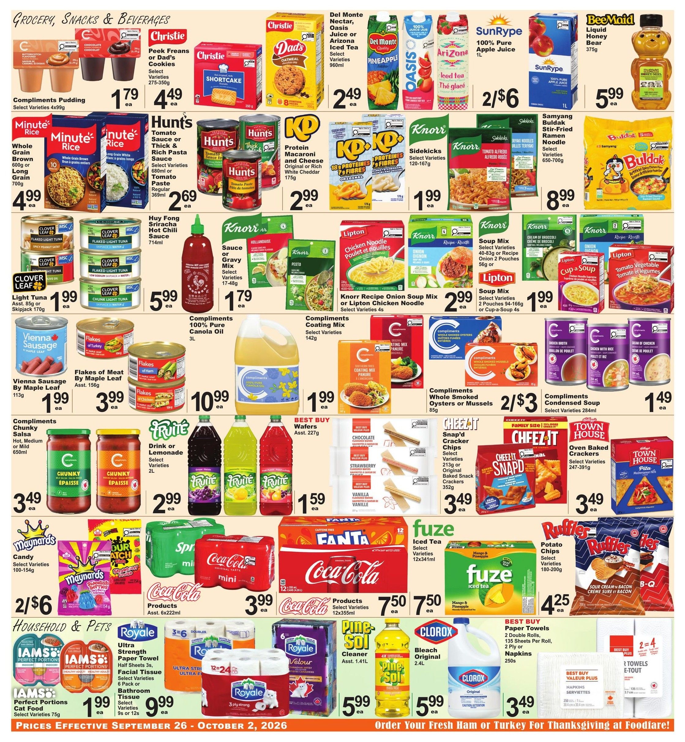 Food Fare Flyer September 26 to October 2
