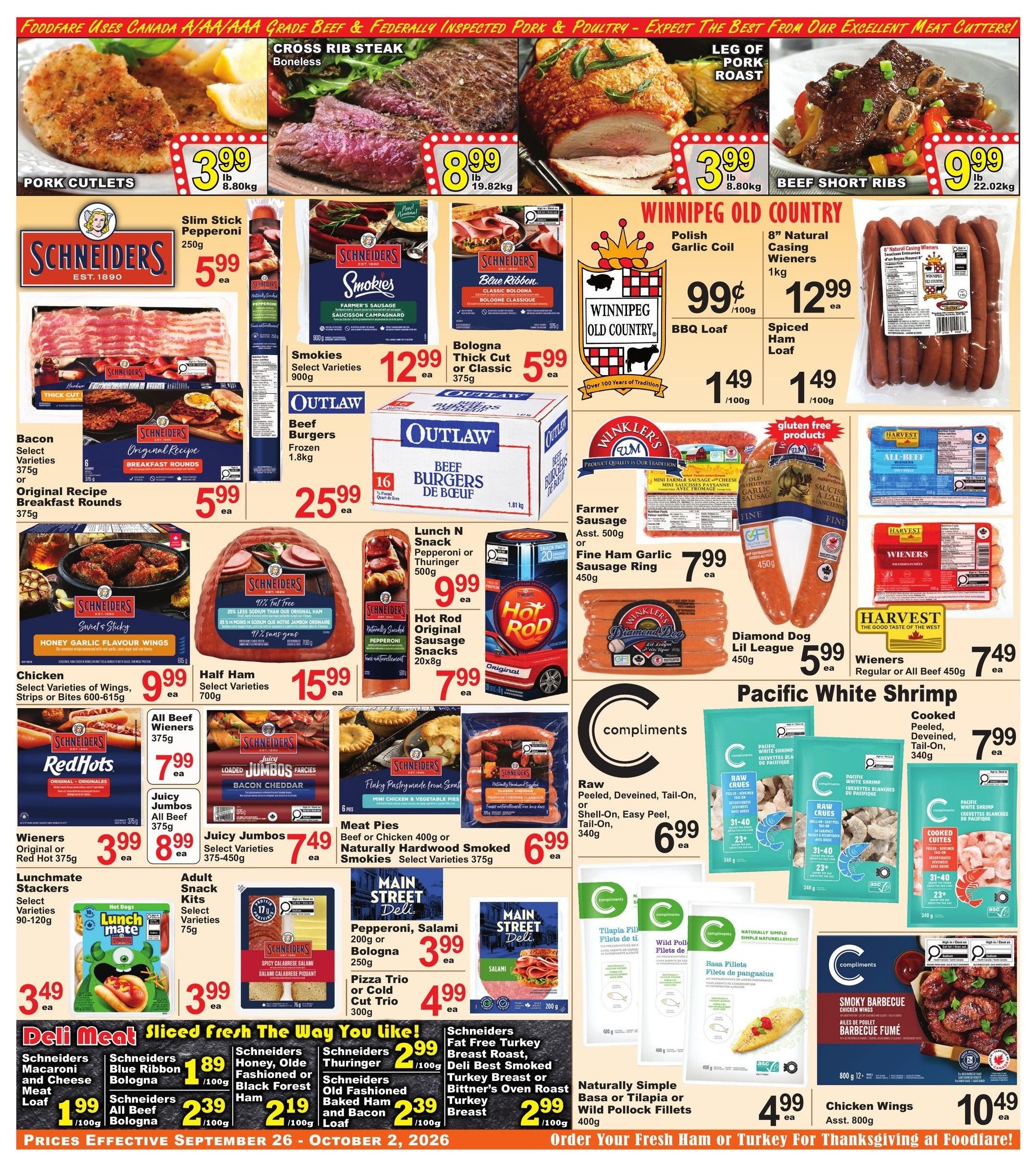 Food Fare Flyer September 26 to October 2