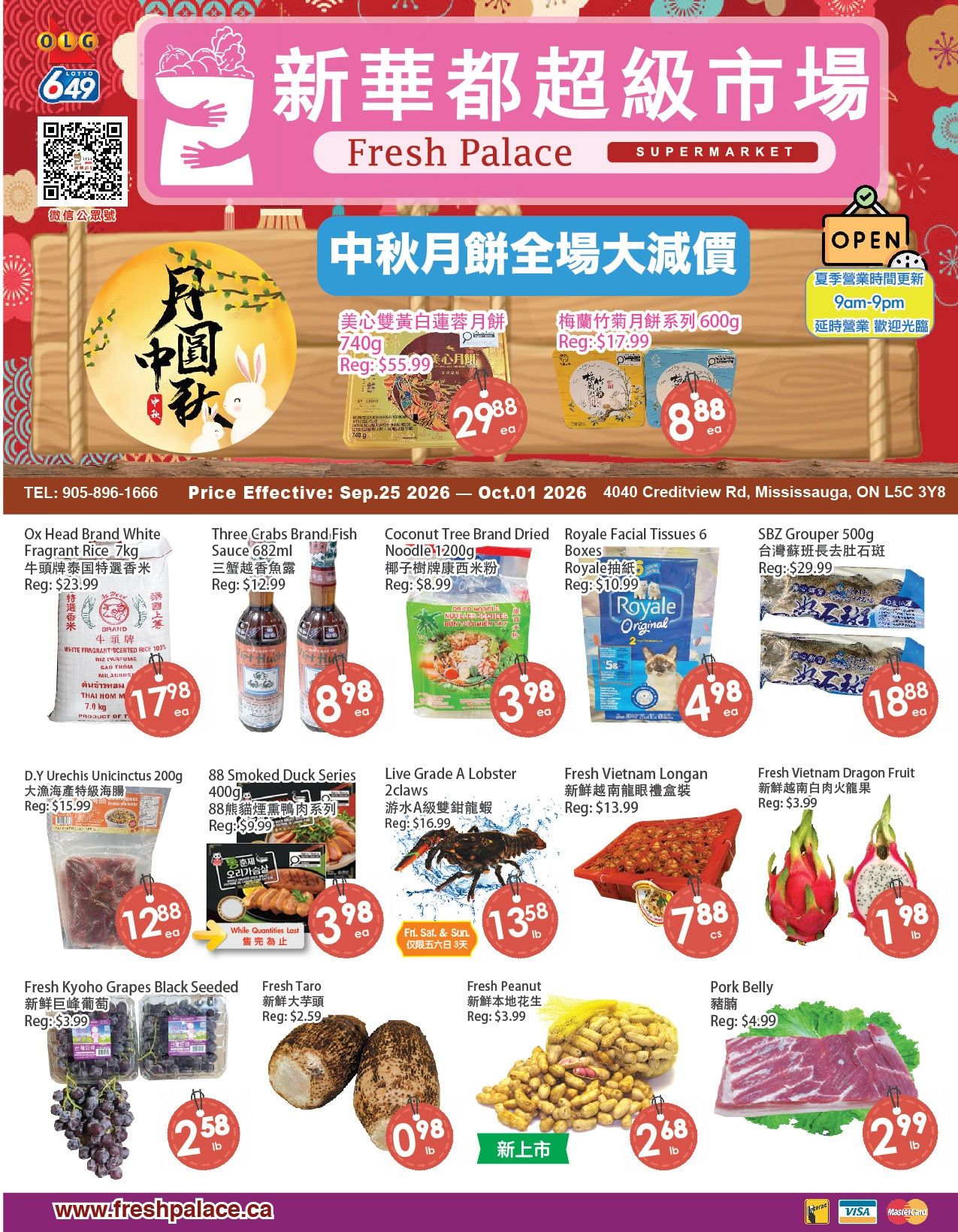 Fresh Palace Supermarket Flyer September 25 to October 1