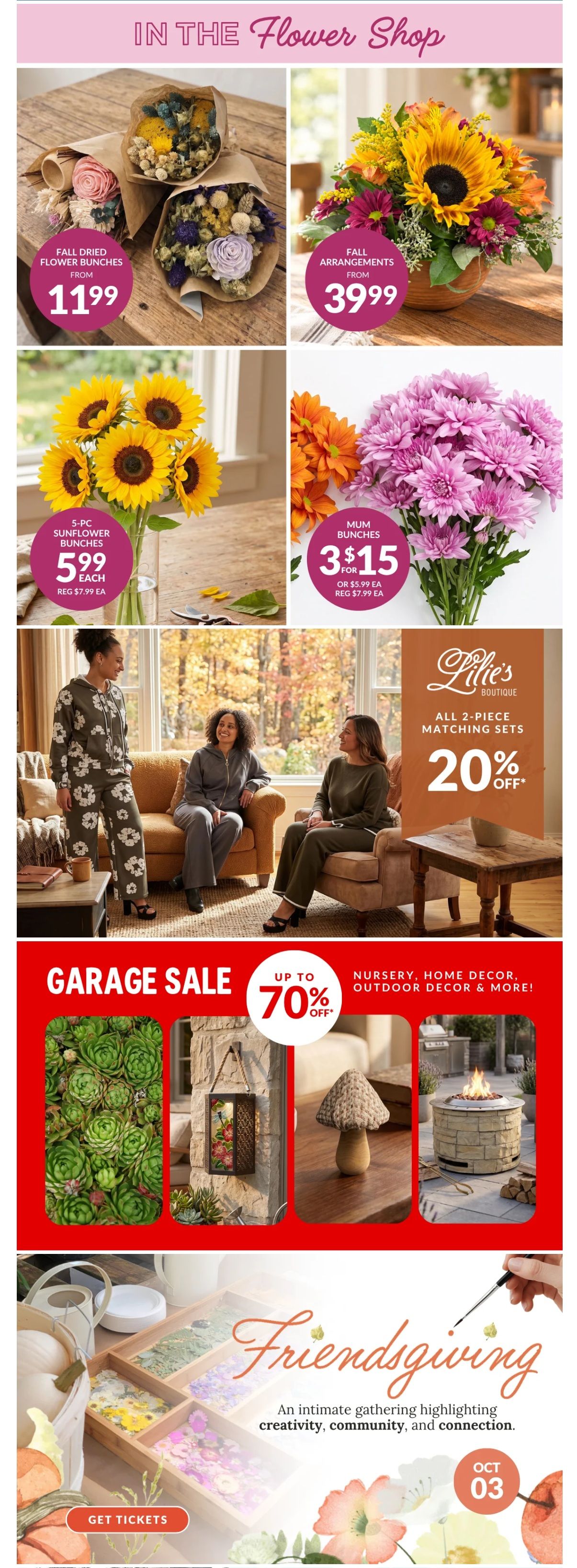 Lakeside Garden Gallery Flyer September 25 to October 1