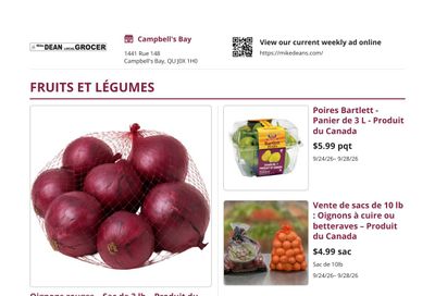 Mike Dean Local Grocer Flyer September 24 to October 1