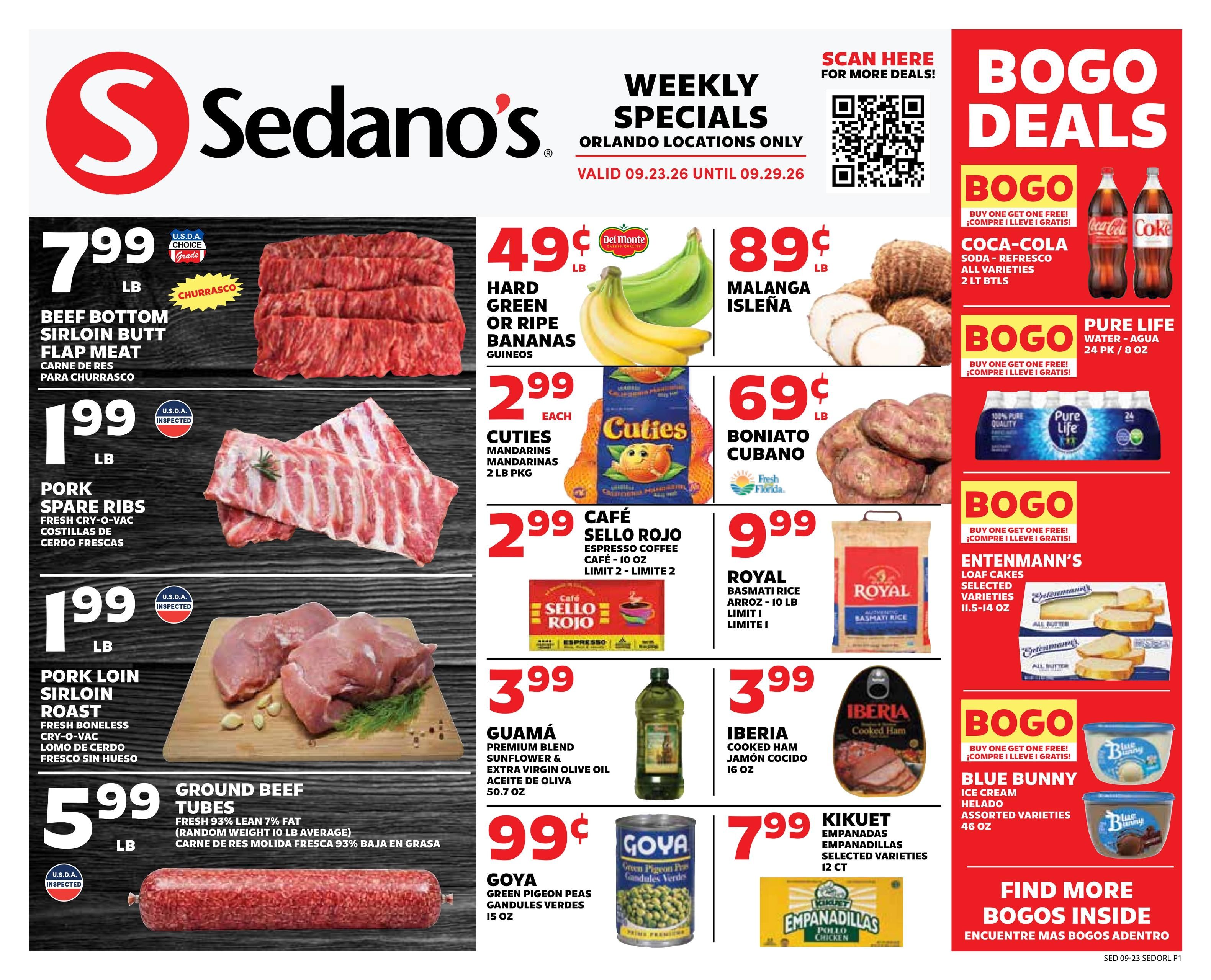 Sedano's (Orlando Area, FL) Weekly Ad September 23 - 29, 2026