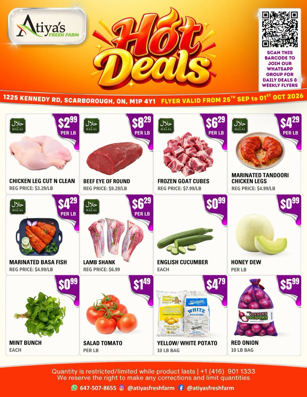 Atiya's Fresh Farm Flyer September 25 to October 1