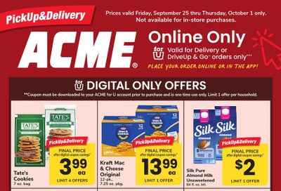 Acme Markets (Philadelphia Area, PA) Specialty Publication Weekly Ad September 25 - October 1, 2026