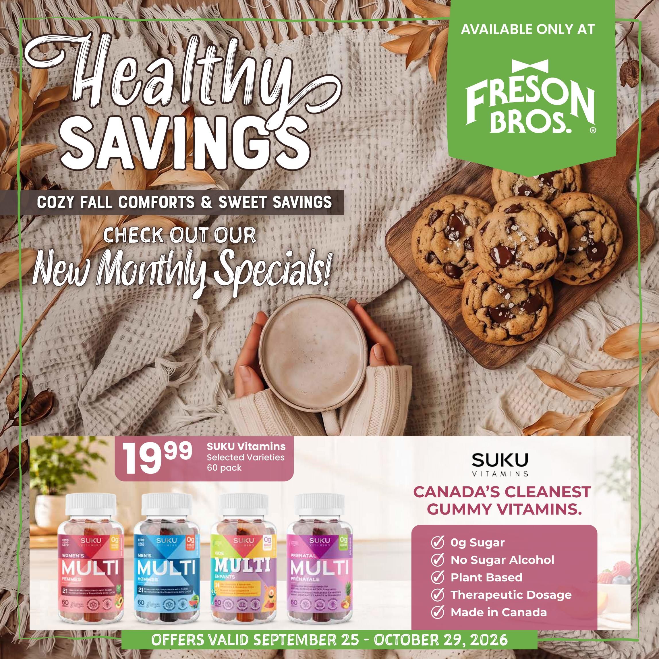 Freson Bros. Healthy Savings Flyer September 25 to October 29
