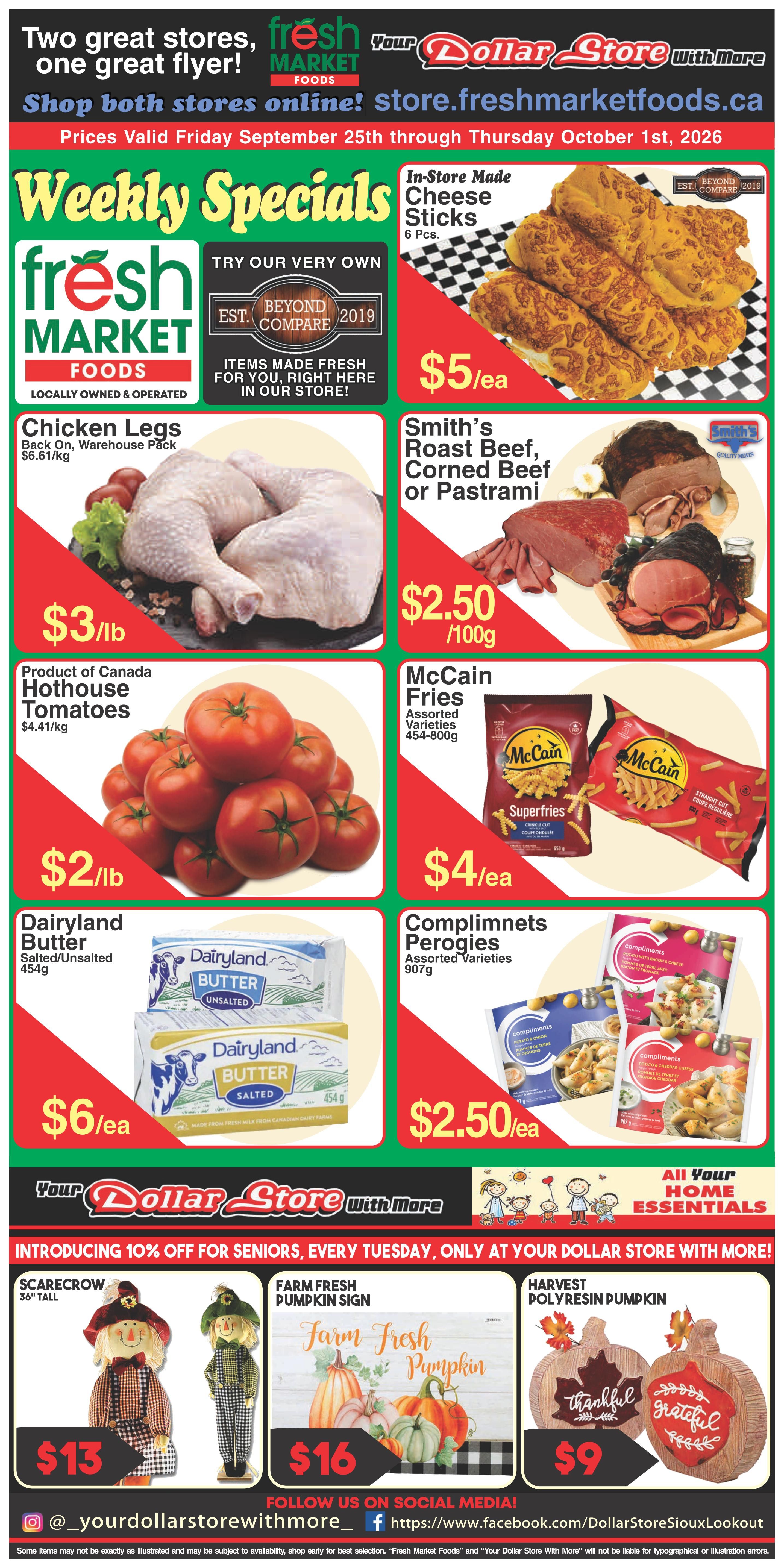 Fresh Market Foods Flyer September 25 to October 1