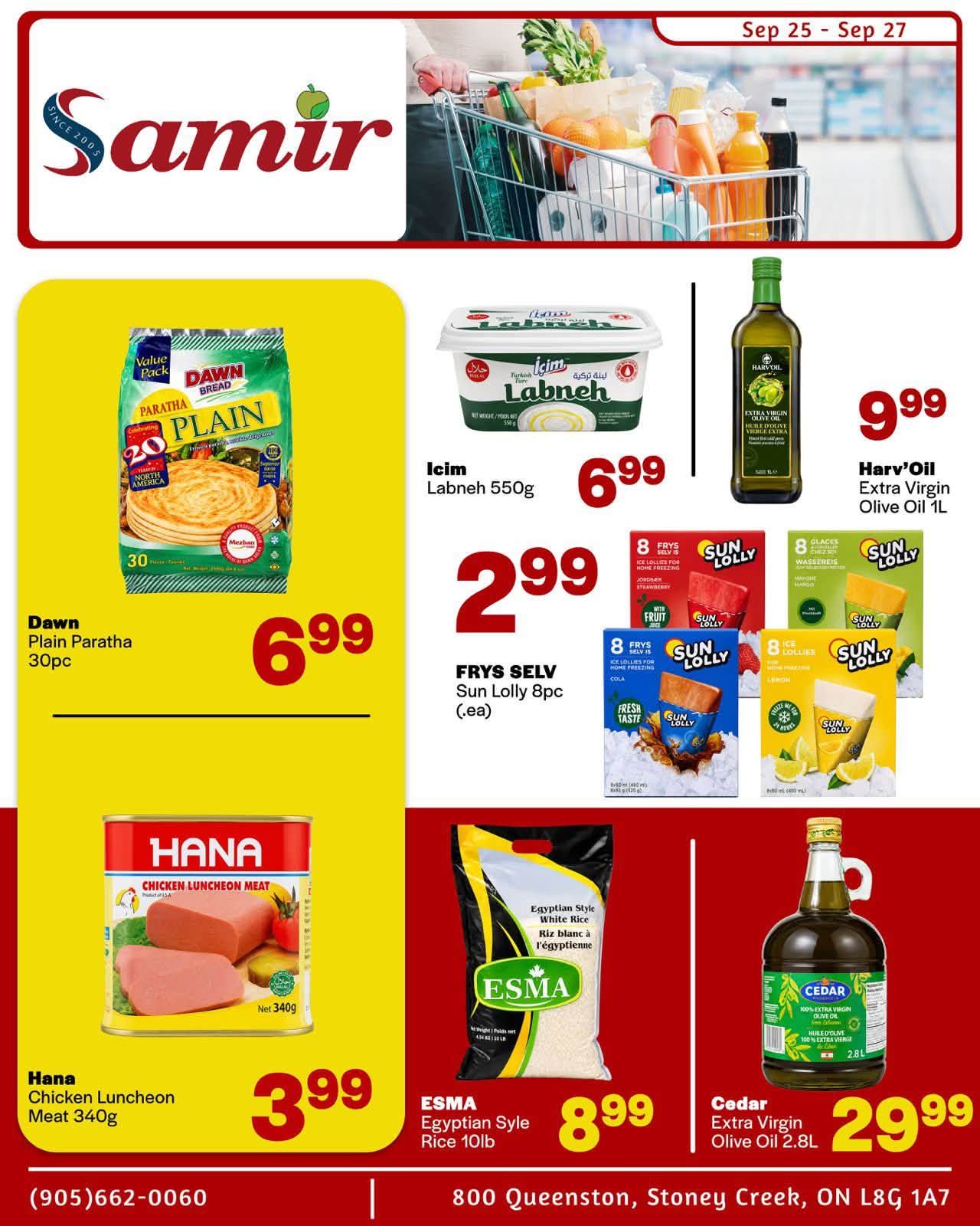 Samir Supermarket (Hamilton) Flyer September 25 to 27