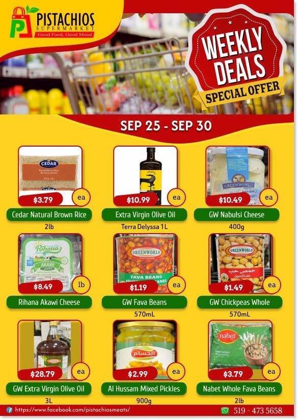 Pistachios Supermarket Flyer September 25 to 30
