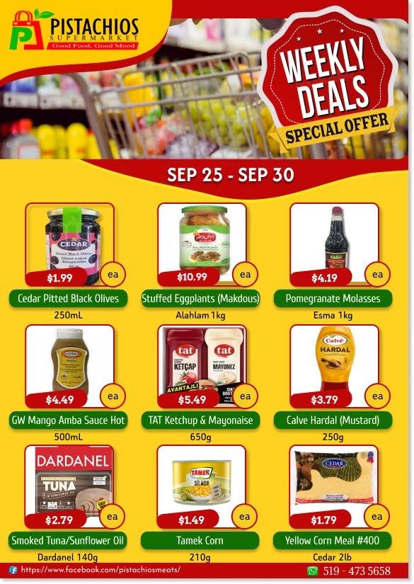 Pistachios Supermarket Flyer September 25 to 30