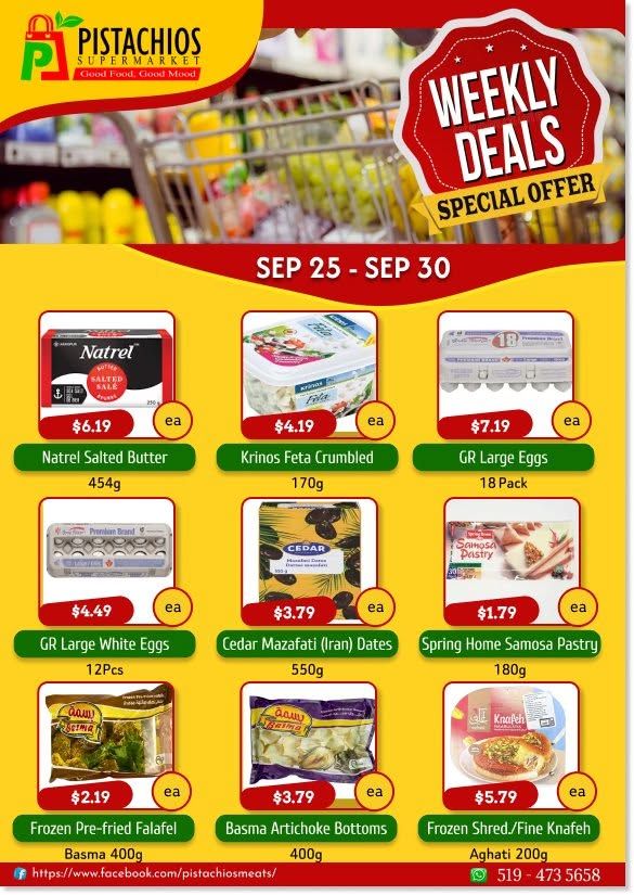 Pistachios Supermarket Flyer September 25 to 30