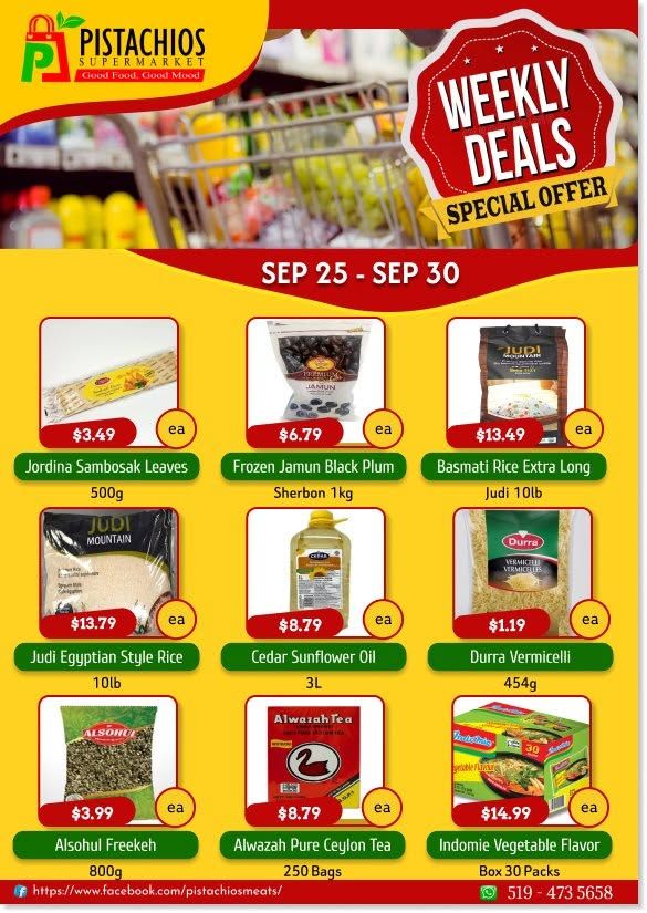 Pistachios Supermarket Flyer September 25 to 30