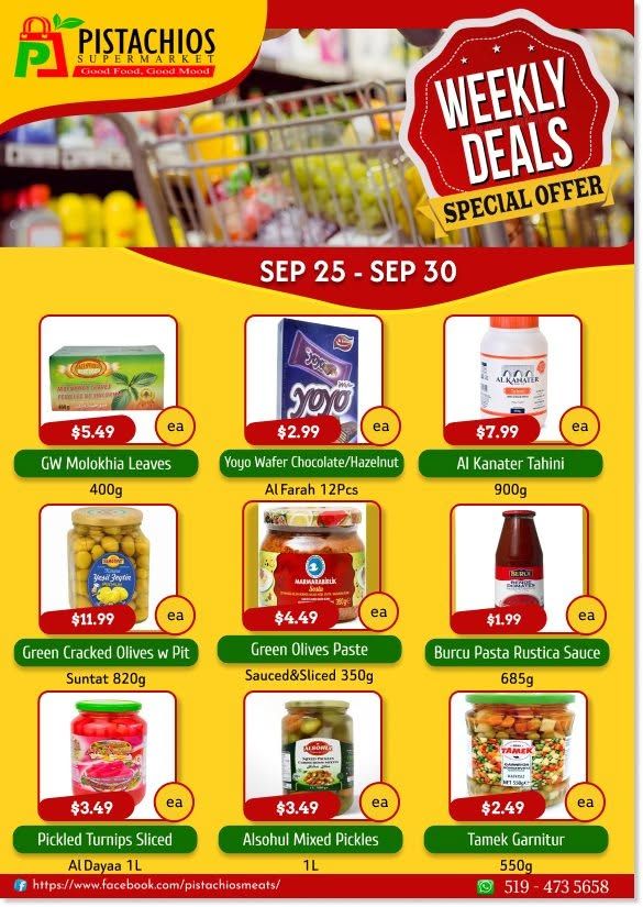 Pistachios Supermarket Flyer September 25 to 30