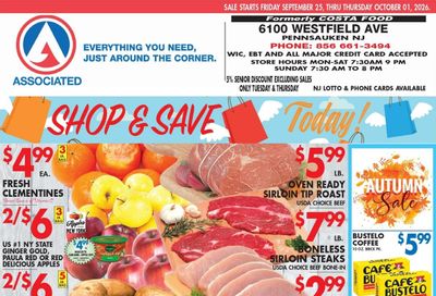 Associated Supermarkets Weekly Ad September 25 - October 1, 2026