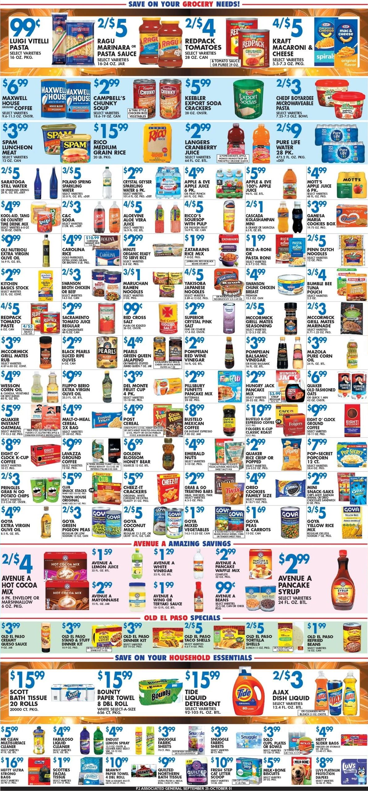 Associated Supermarkets Weekly Ad September 25 - October 1, 2026