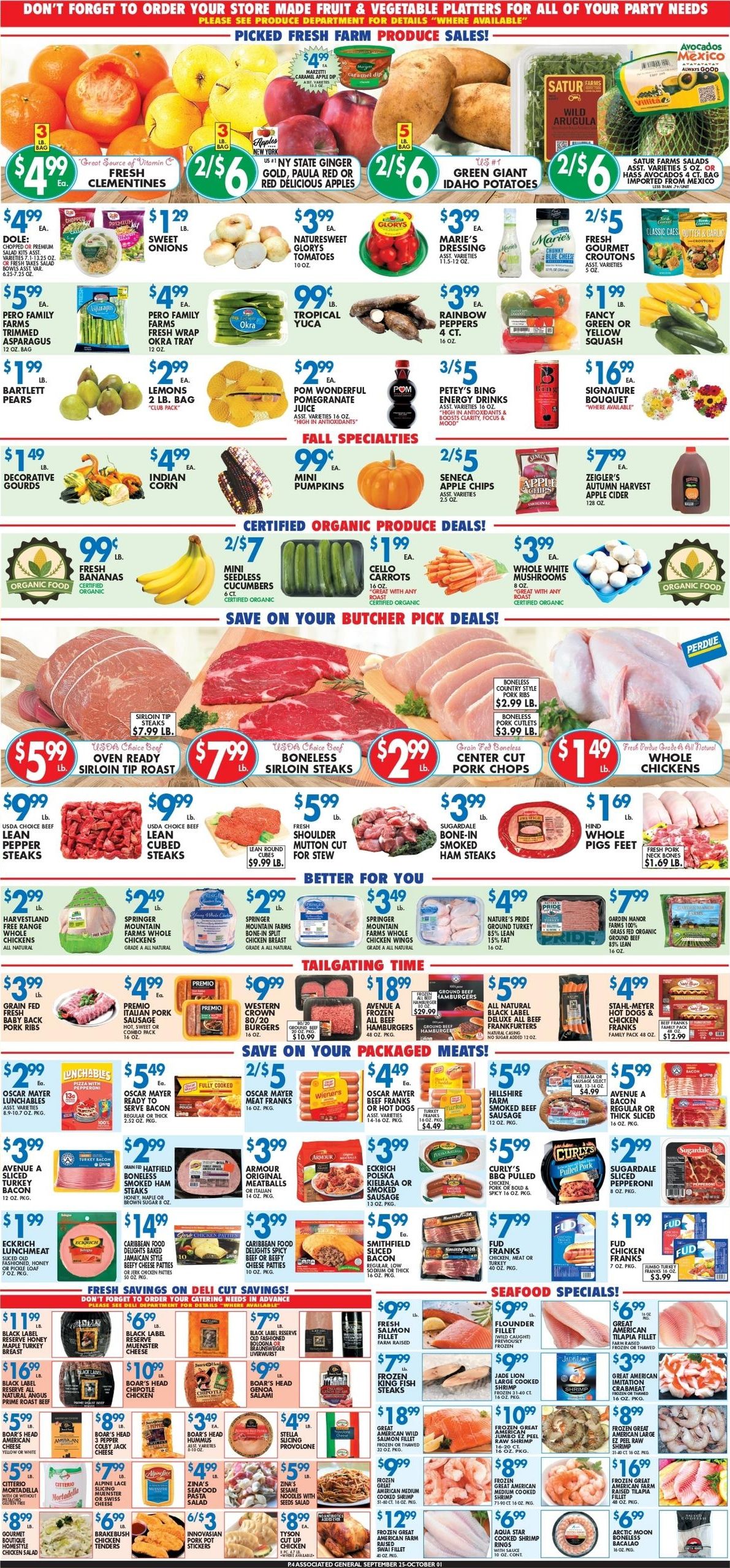 Associated Supermarkets Weekly Ad September 25 - October 1, 2026