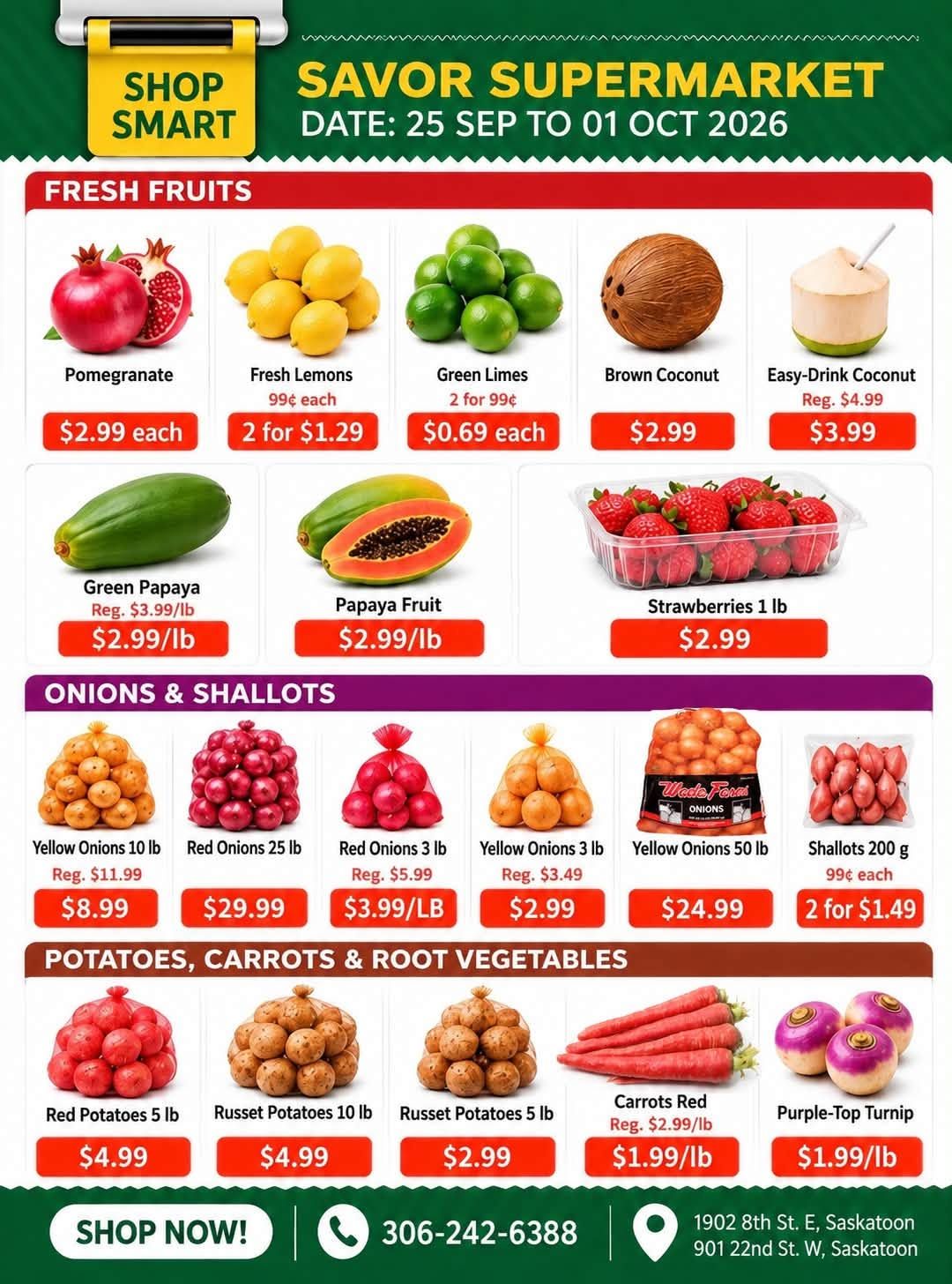 Savor Supermarket Flyer September 25 to October 1