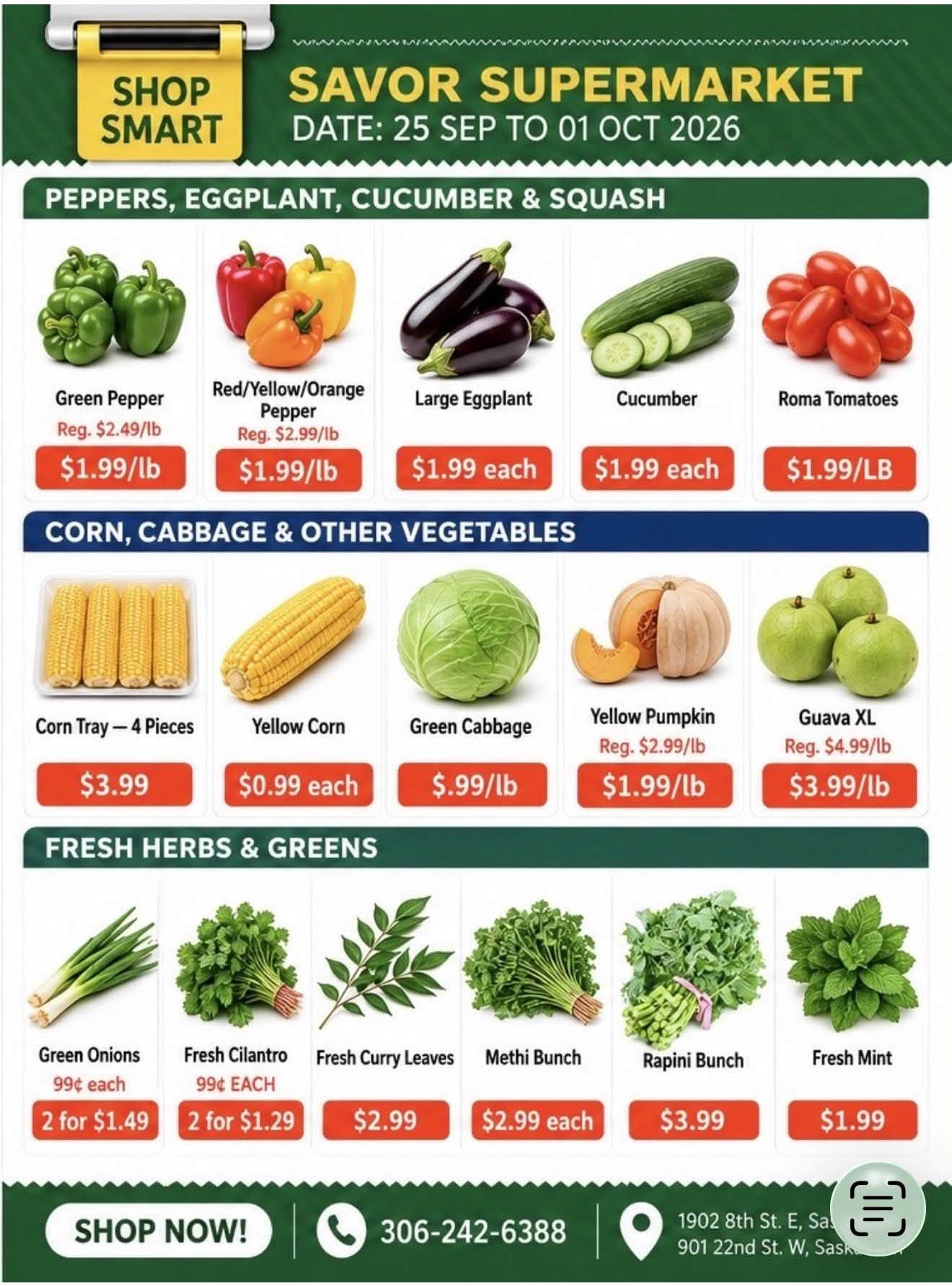 Savor Supermarket Flyer September 25 to October 1