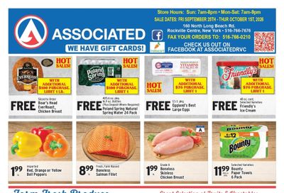 Associated Supermarkets (Carle Place Area, NY) Weekly Ad September 25 - October 1, 2026