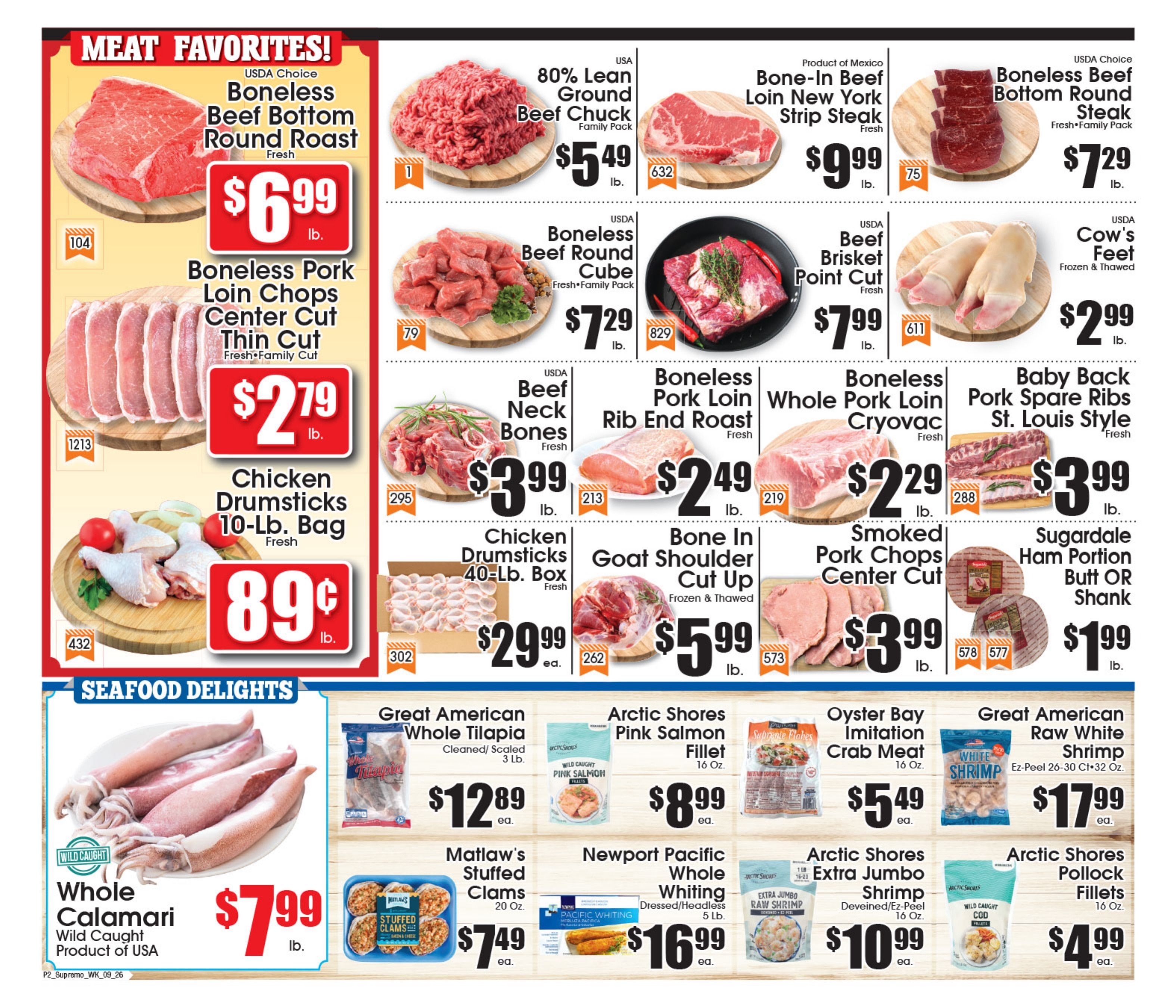 Supremo Food Markets (Trenton, NJ) Weekly Ad September 26 - October 2, 2026