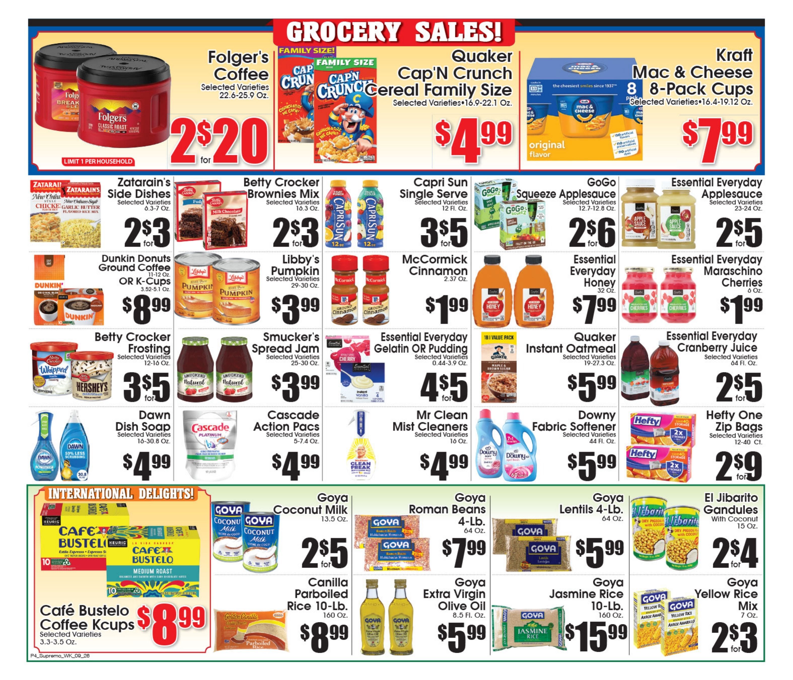 Supremo Food Markets (Trenton, NJ) Weekly Ad September 26 - October 2, 2026