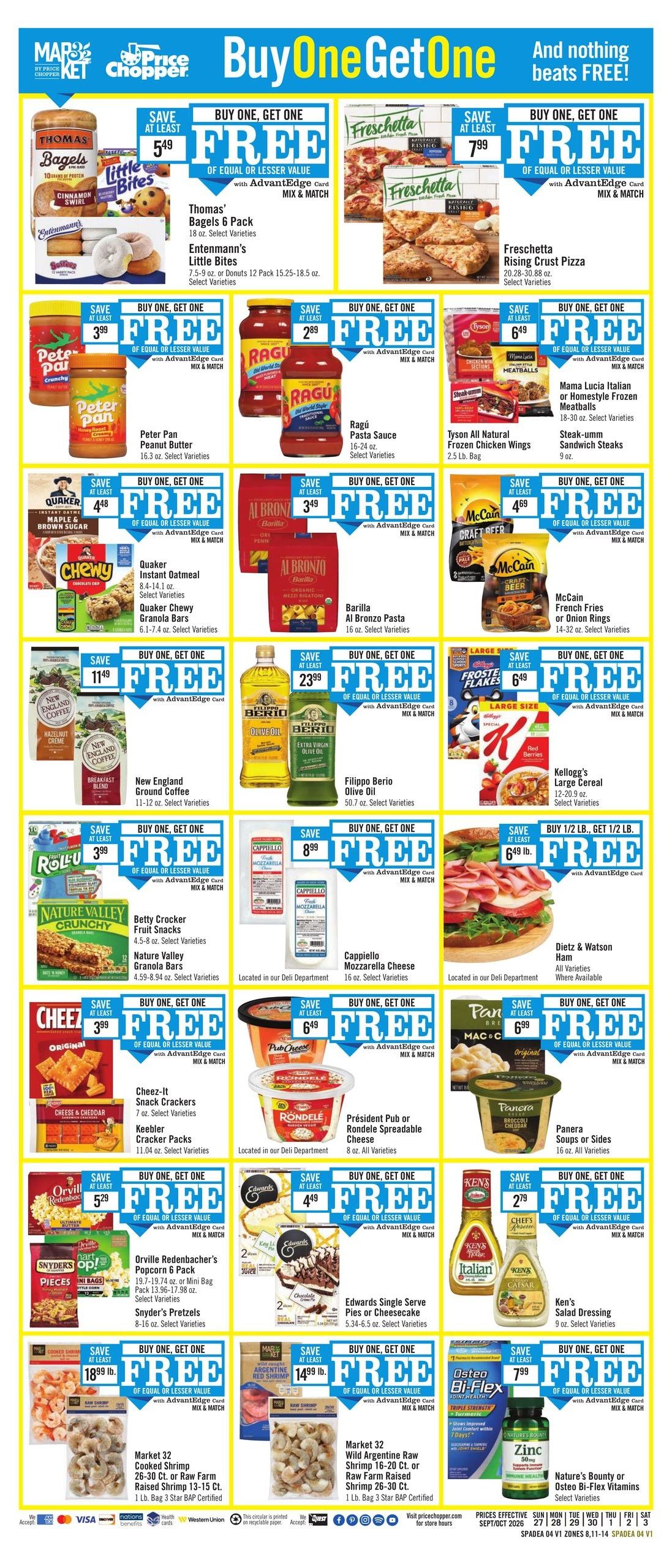 Price Chopper (Franconia Area, NH) Weekly Ad September 27 - October 3, 2026