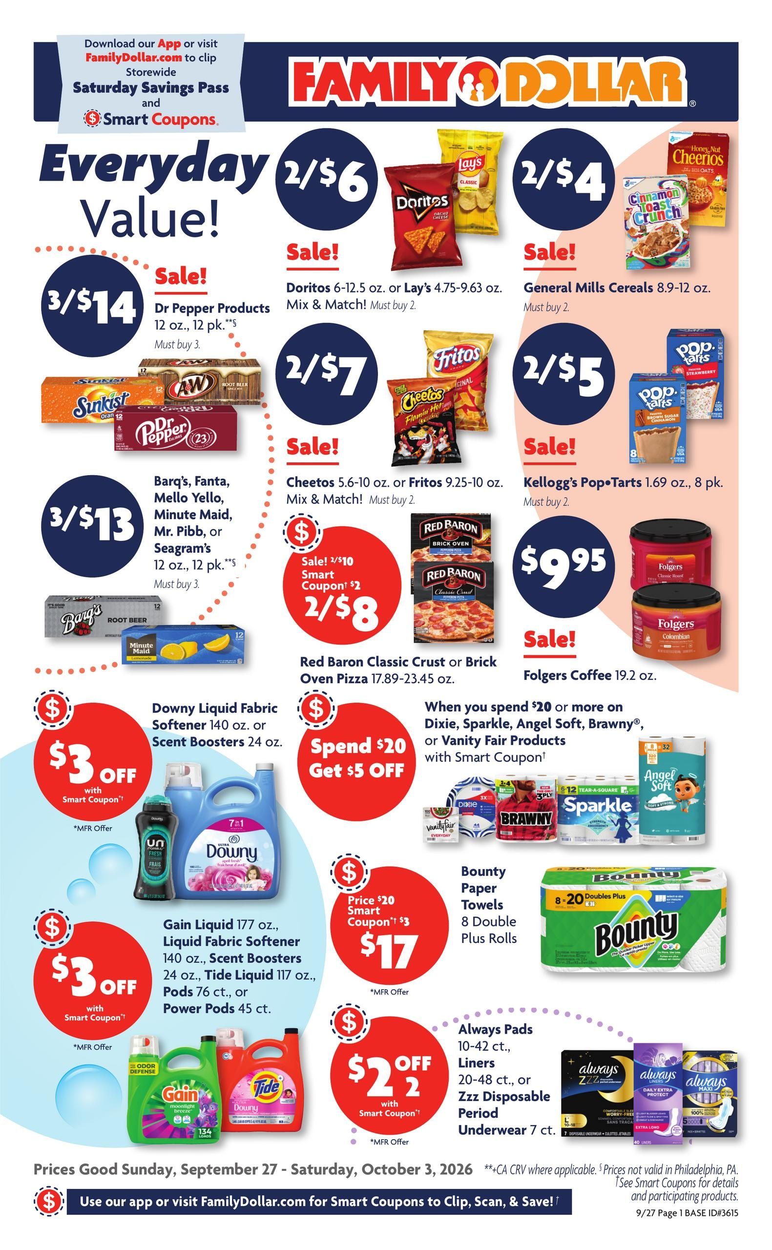 Family Dollar (Andalusia Area, AL) Weekly Ad September 27 - October 3, 2026