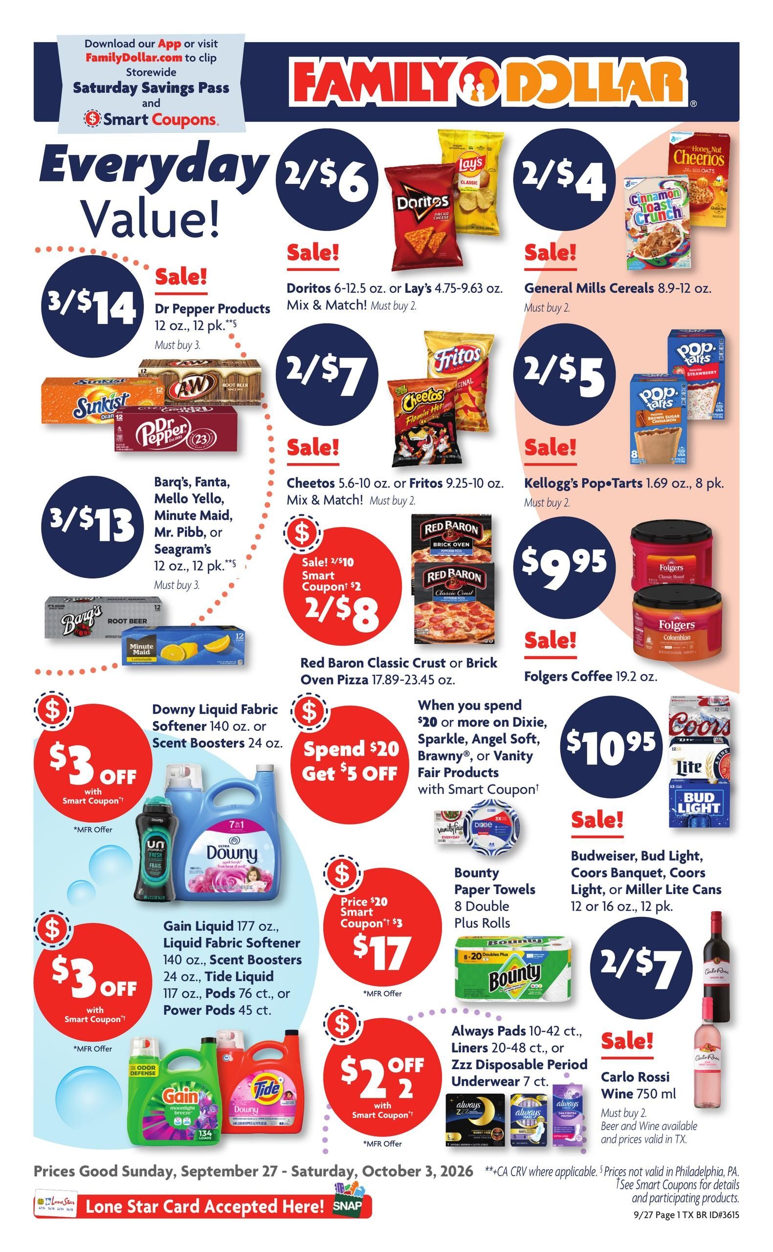 Family Dollar (Abilene Area, TX) Weekly Ad September 27 - October 3, 2026