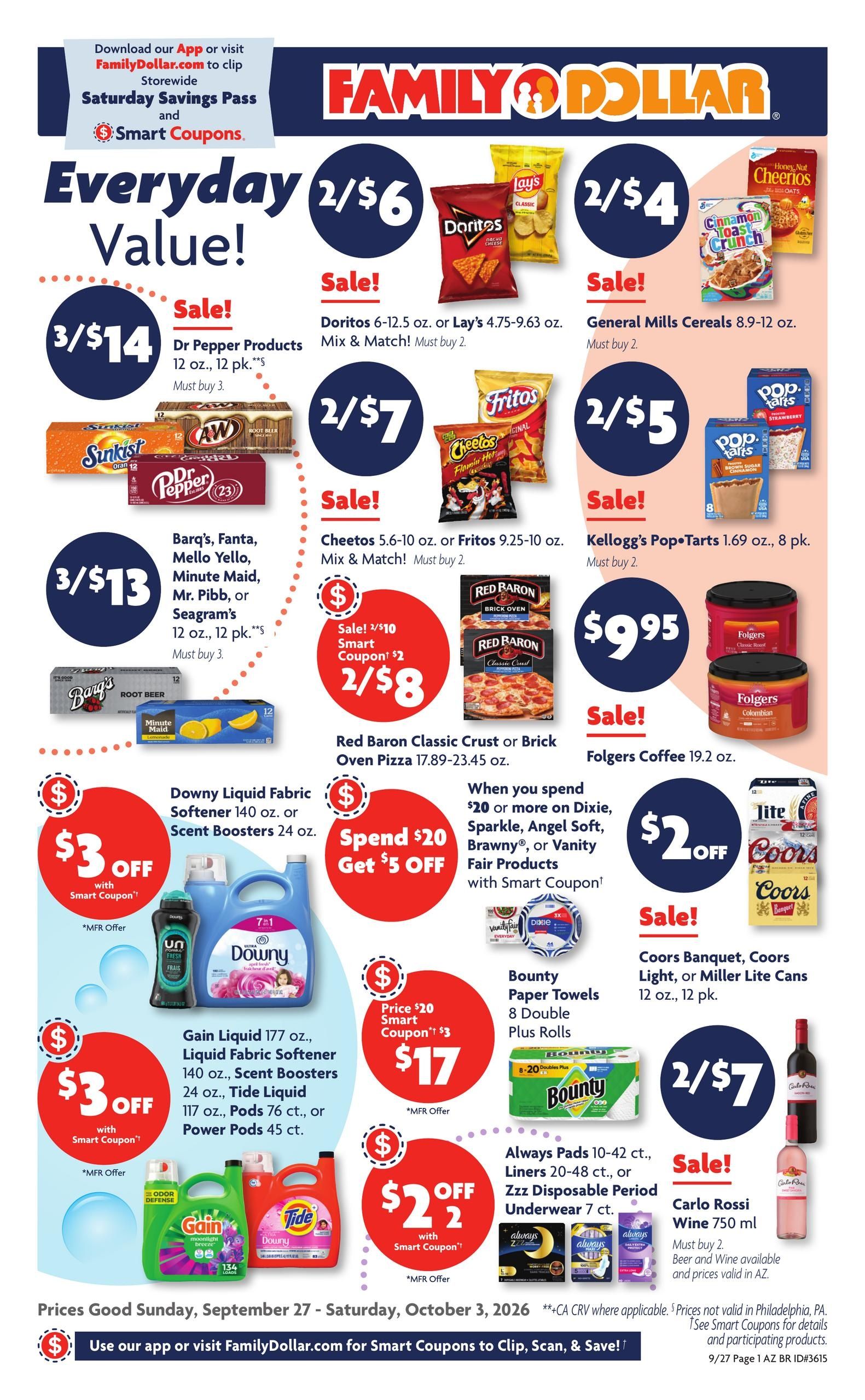 Family Dollar (Ajo Area, AZ) Weekly Ad September 27 - October 3, 2026
