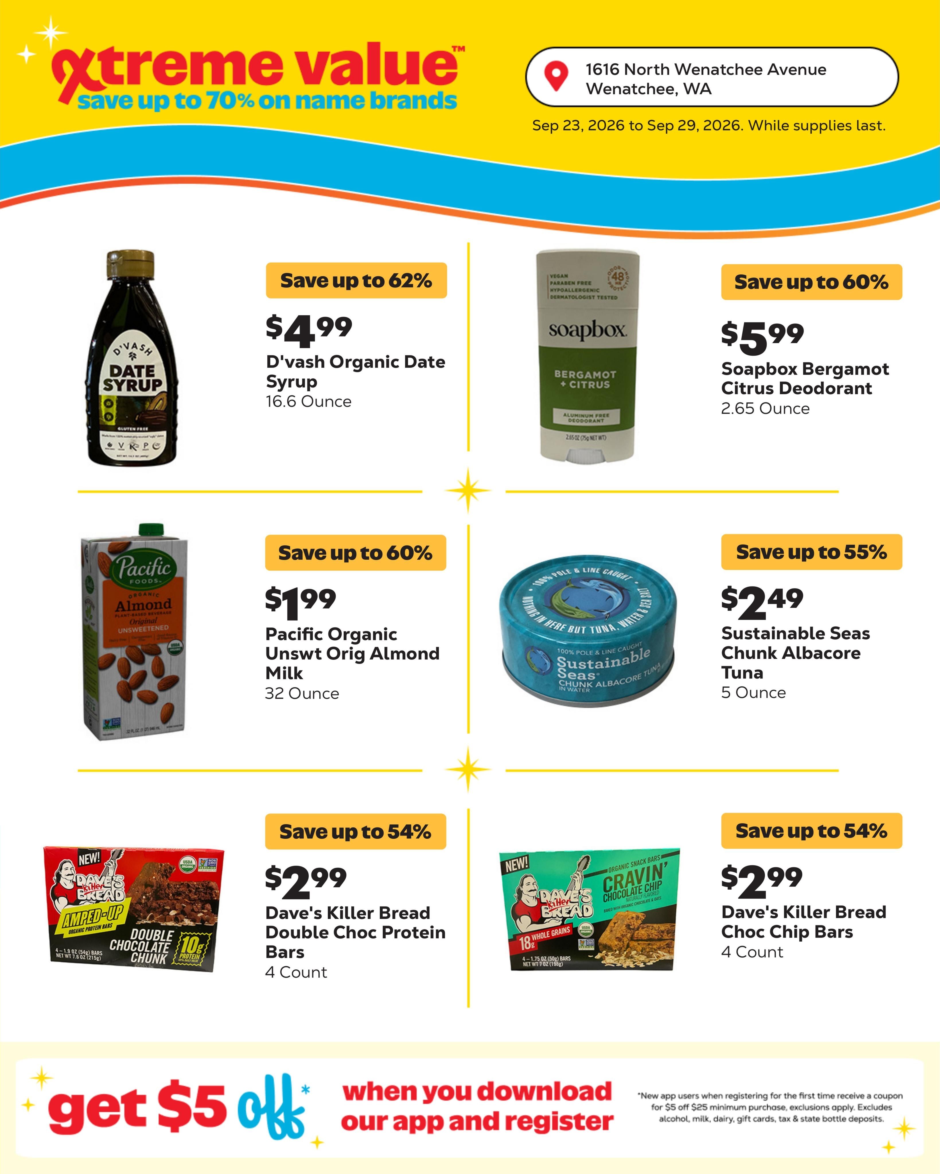 Grocery Outlet (Cashmere Area, WA) Weekly Ad September 23 - 29, 2026