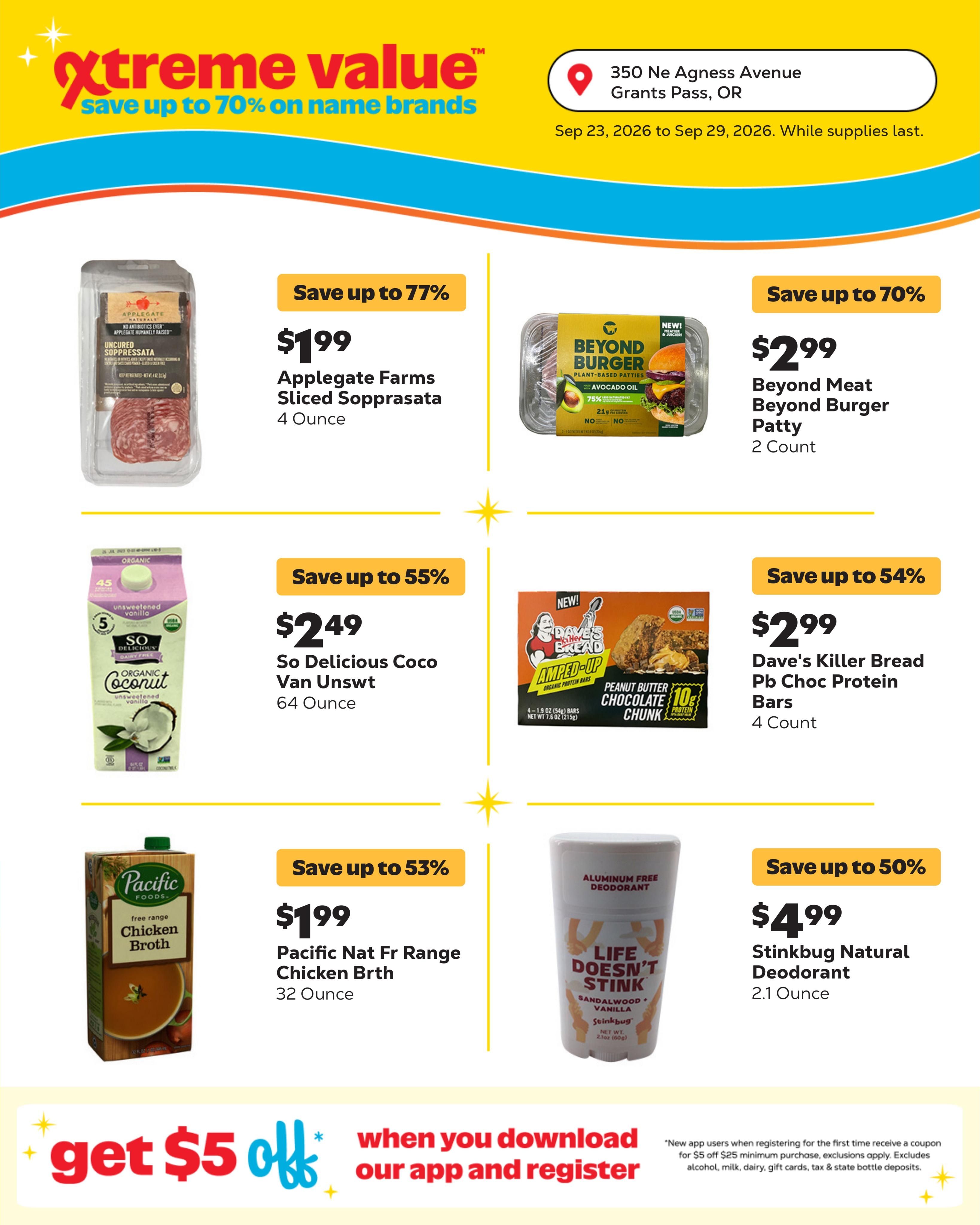 Grocery Outlet (Grants Pass Area, OR) Weekly Ad September 23 - 29, 2026