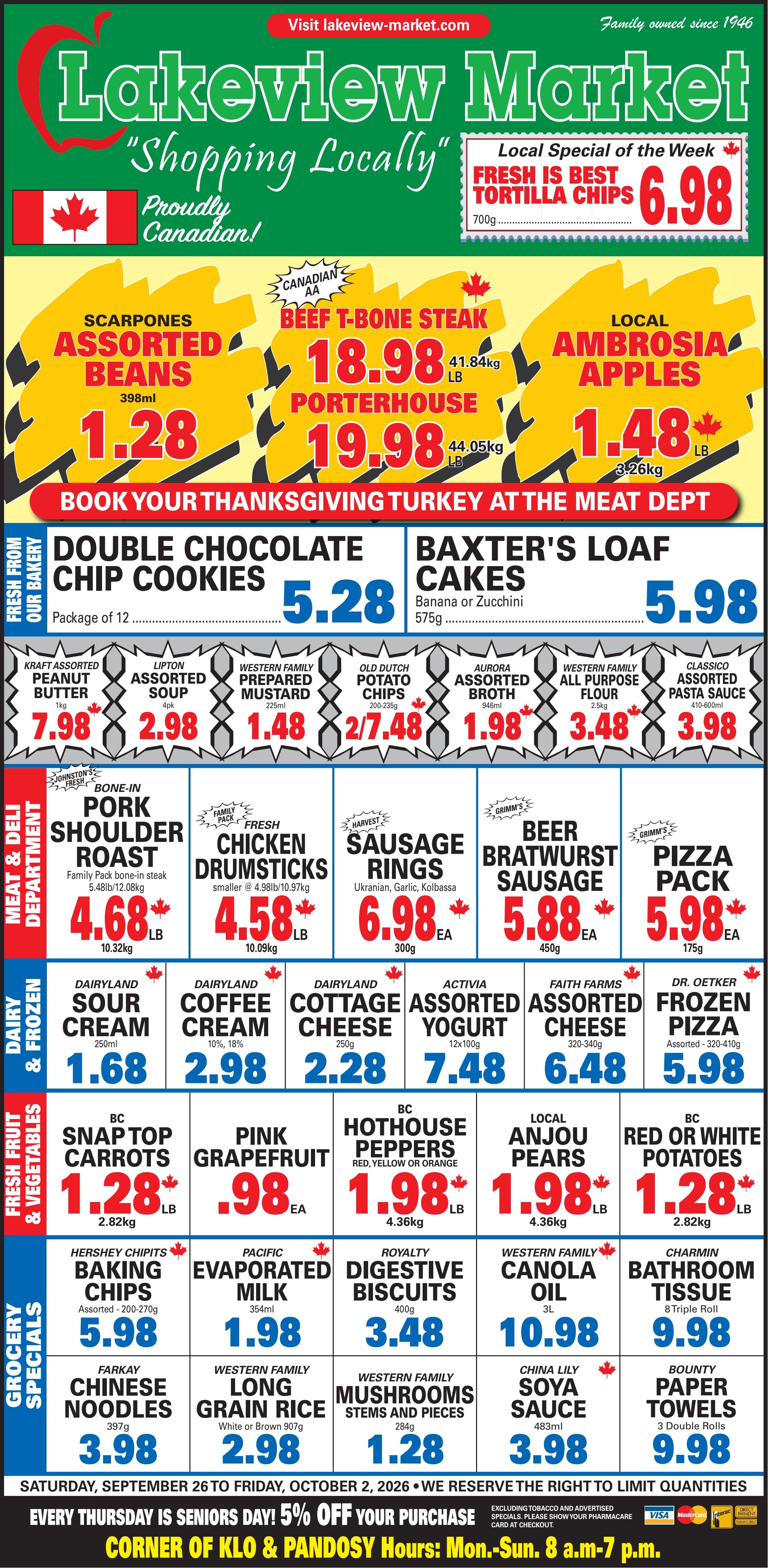 Lakeview Market Flyer September 26 to October 2