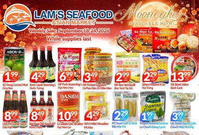 Lam's Seafood Market Weekly Ad September 25 - October 1, 2026