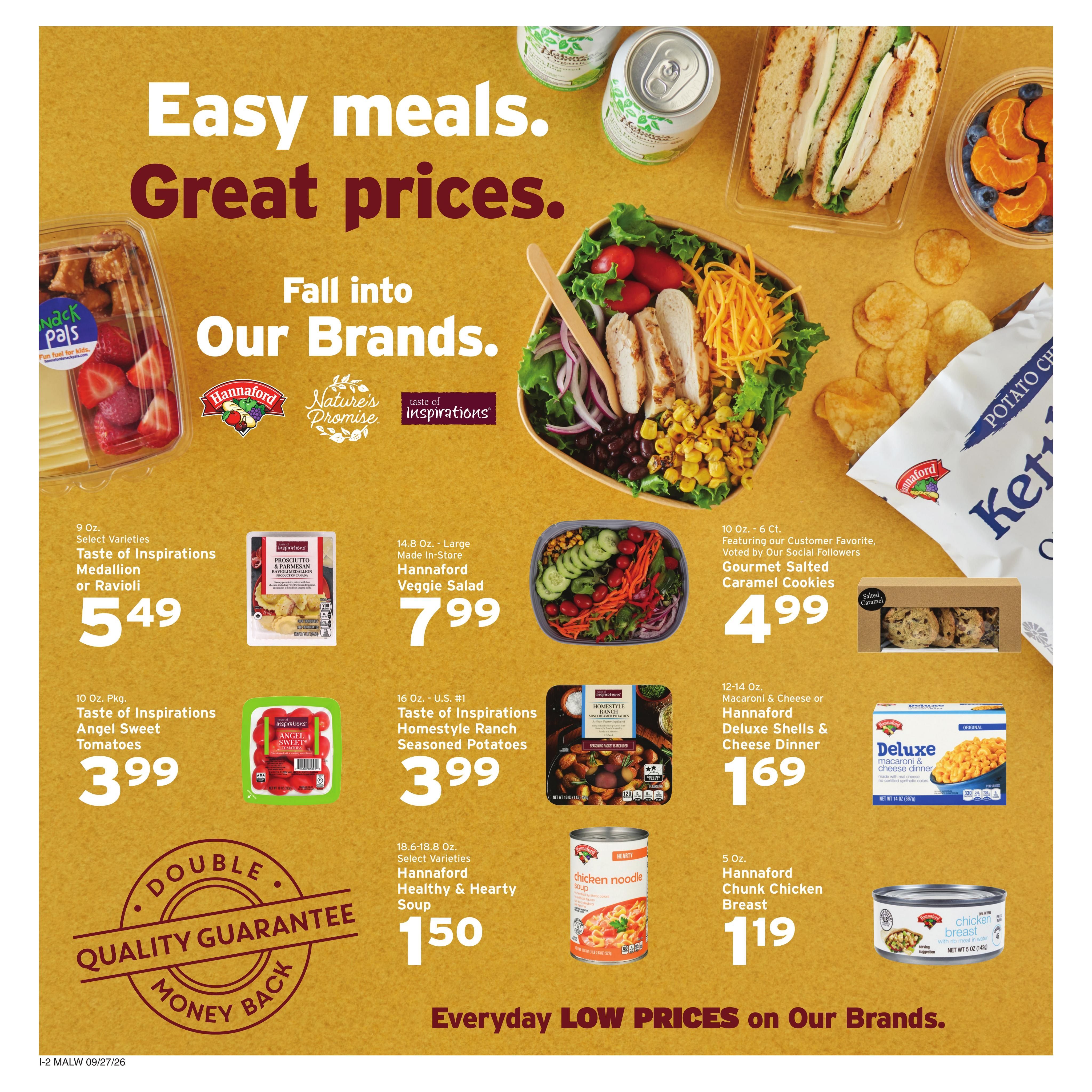Hannaford (Athol Area, MA) Week 40 Weekly Ad September 27 - October 3, 2026