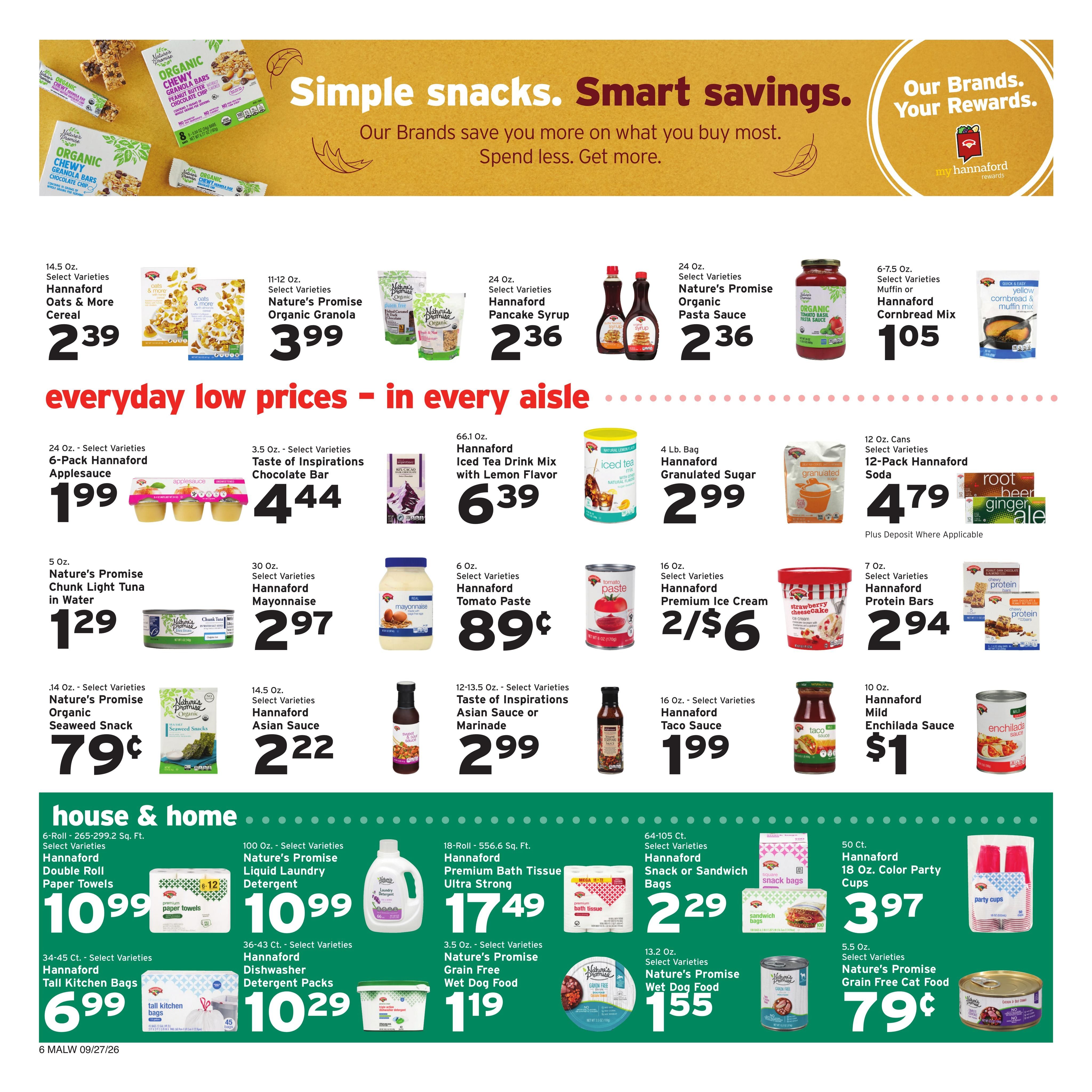 Hannaford (Athol Area, MA) Week 40 Weekly Ad September 27 - October 3, 2026
