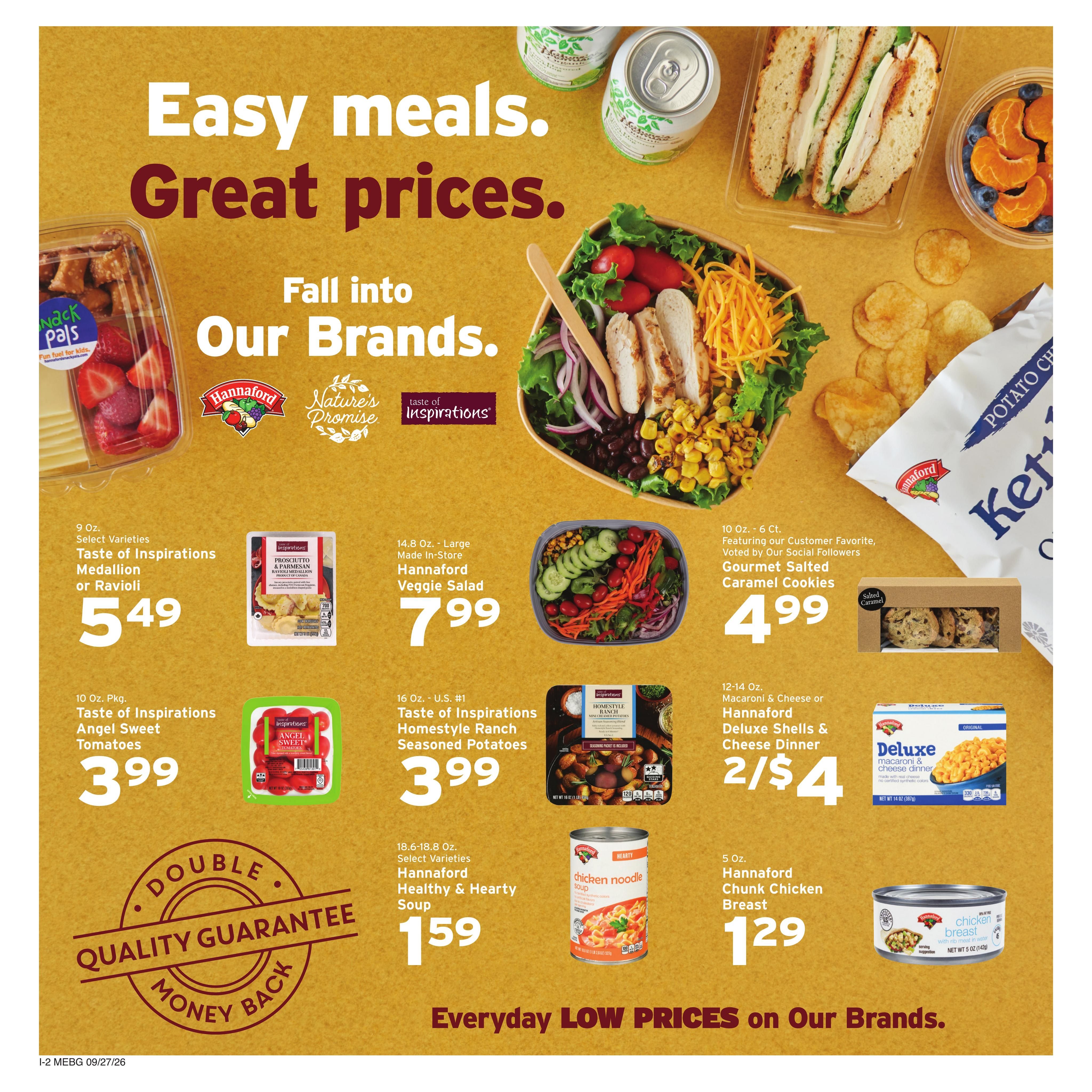 Hannaford (Augusta Area, ME) Week 40 Weekly Ad September 27 - October 3, 2026