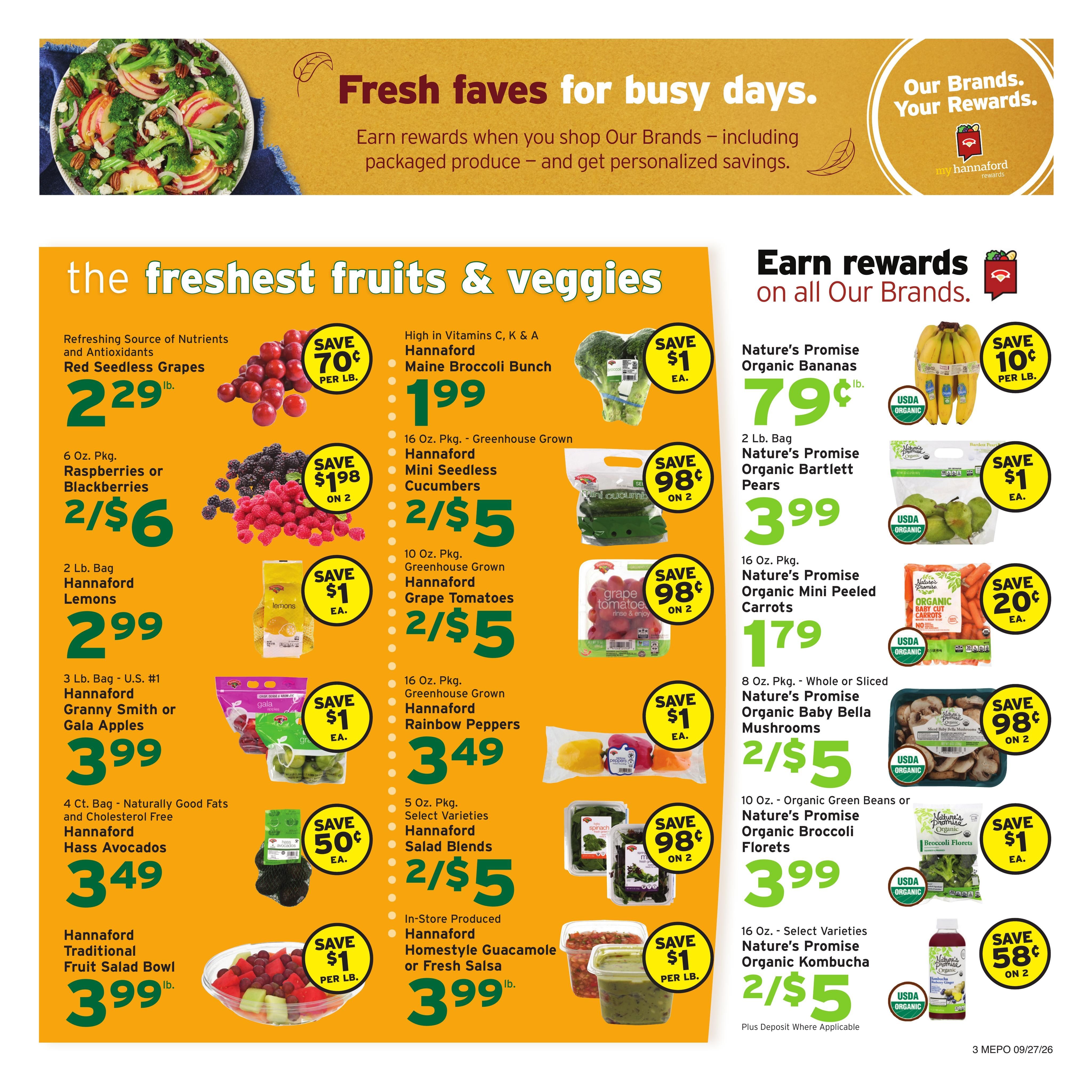 Hannaford (Portland Area, ME) Week 40 Weekly Ad September 27 - October 3, 2026