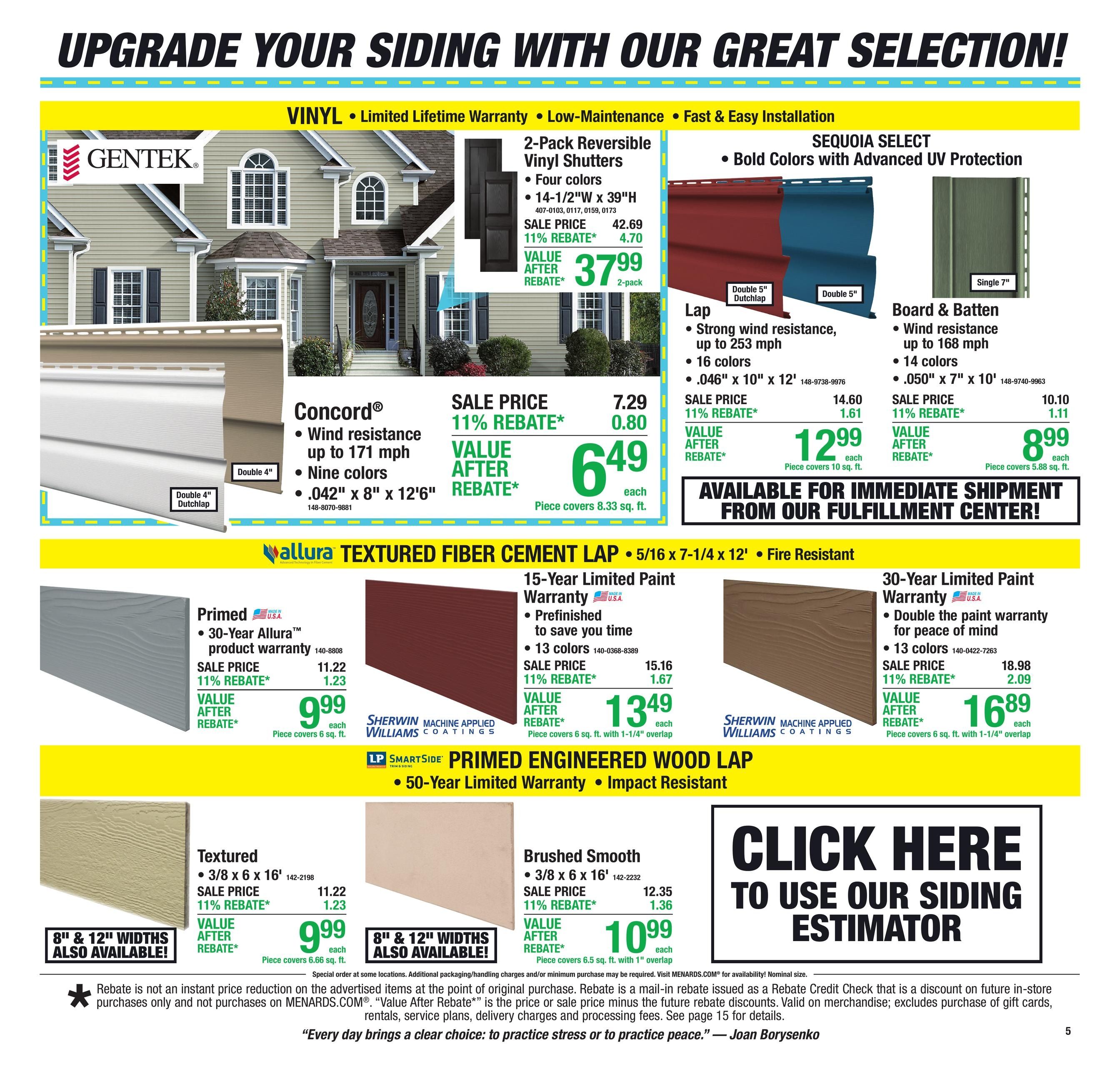 Menards (Detroit Area, MI) 11% Rebate Sale Weekly Ad September 24 - October 4, 2026